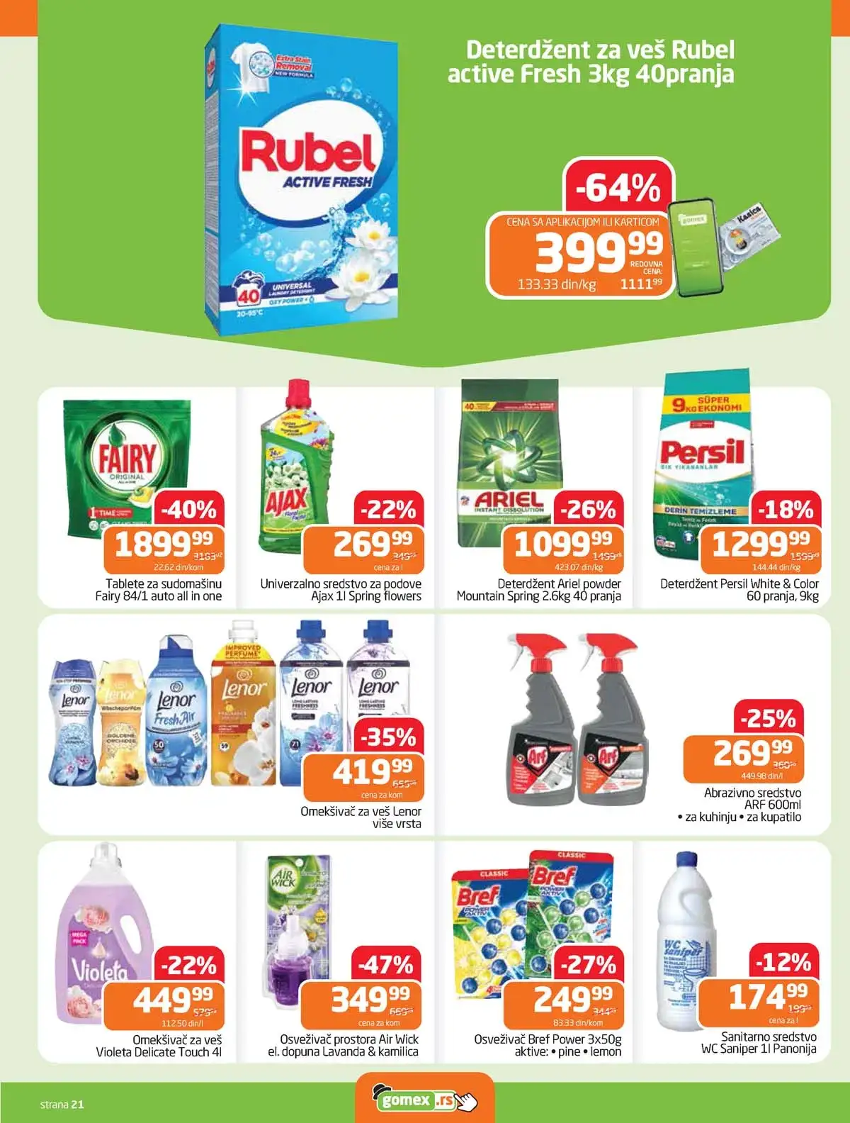 Gomex katalog Lakše iz našeg šešira strana 21 – akcija do 28. aprila 2026 Gomex akcija Lakše iz našeg šešira katalog strana 21 sniženja do 28. aprila 2026