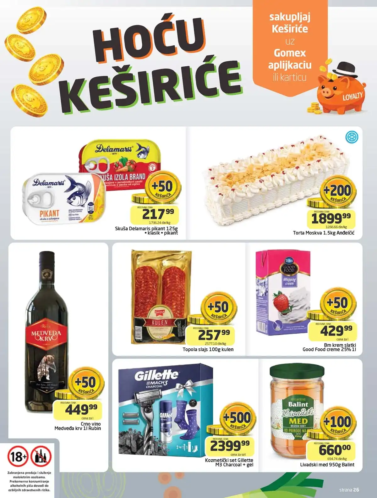 Gomex katalog Lakše iz našeg šešira strana 26 – akcija do 28. aprila 2026 Gomex akcija Lakše iz našeg šešira katalog strana 26 sniženja do 28. aprila 2026