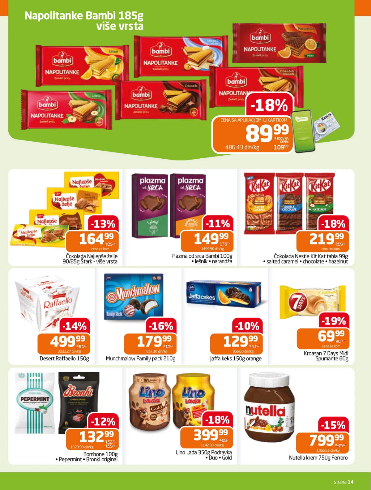 Gomex akcija 27.05–09.06.2026 – napolitanke, Nutella i čokolade