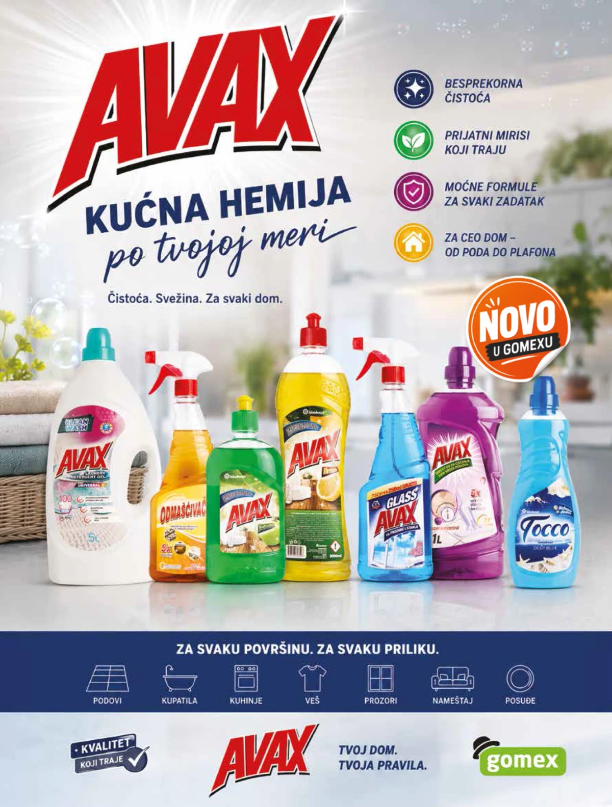 Gomex akcija 27.05–09.06.2026 – Avax kućna hemija i sredstva za čišćenje