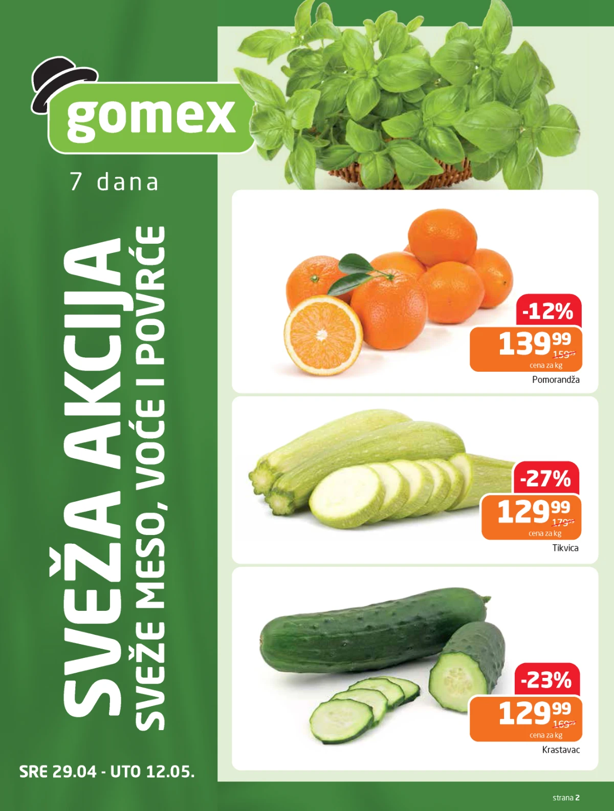 Gomex katalog Lakše iz našeg šešira strana 2 – akcija do 05. maja 2026 Gomex akcija Lakše iz našeg šešira katalog strana 2 sniženja do 05. maja 2026