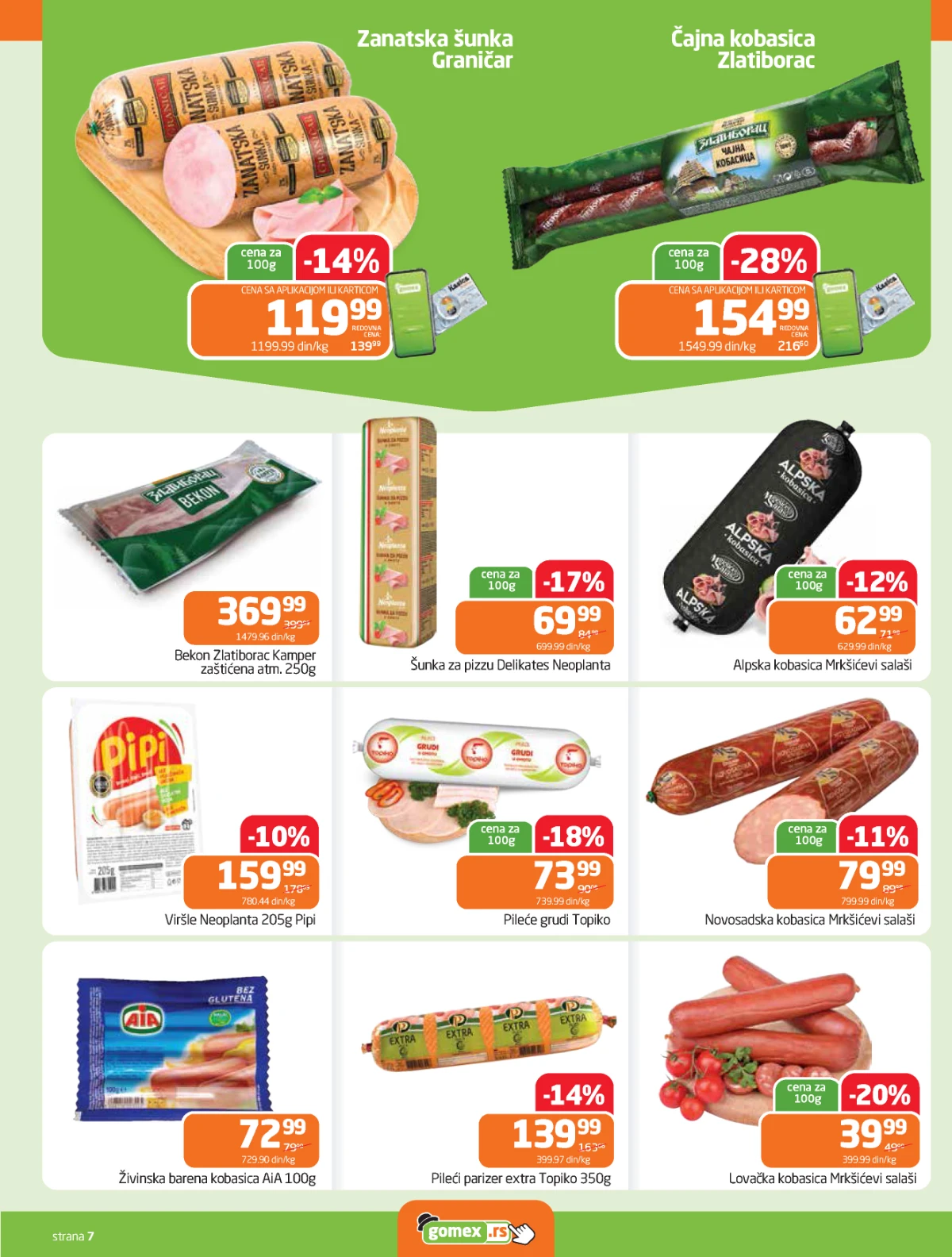 Gomex katalog Lakše iz našeg šešira strana 7 – akcija do 05. maja 2026 Gomex akcija Lakše iz našeg šešira katalog strana 7 sniženja do 05. maja 2026