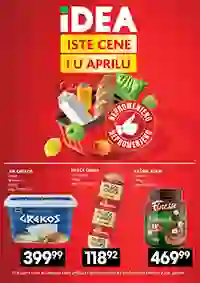 IDEA akcija Iste cene i u martu katalog sniženja do 08.04.2026 IDEA akcija Iste cene i u aprilu – katalog sniženja proizvoda do 08.04.2026