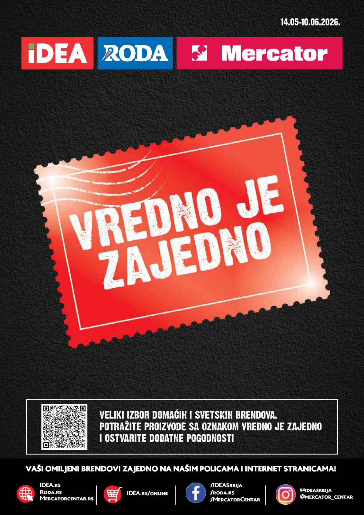 IDEA Roda Mercator Vredno je zajedno katalog jun 2026 – prehrambeni proizvodi i akcijska sniženja u Srbiji