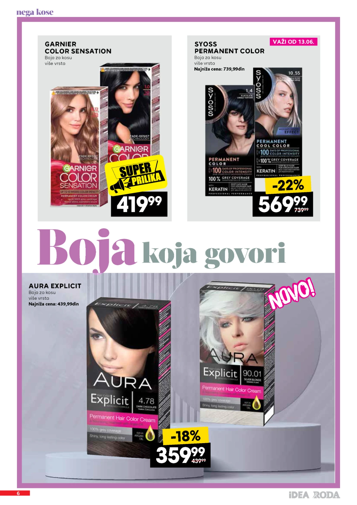 Farbe za kosu Garnier, Syoss i Aura na akciji