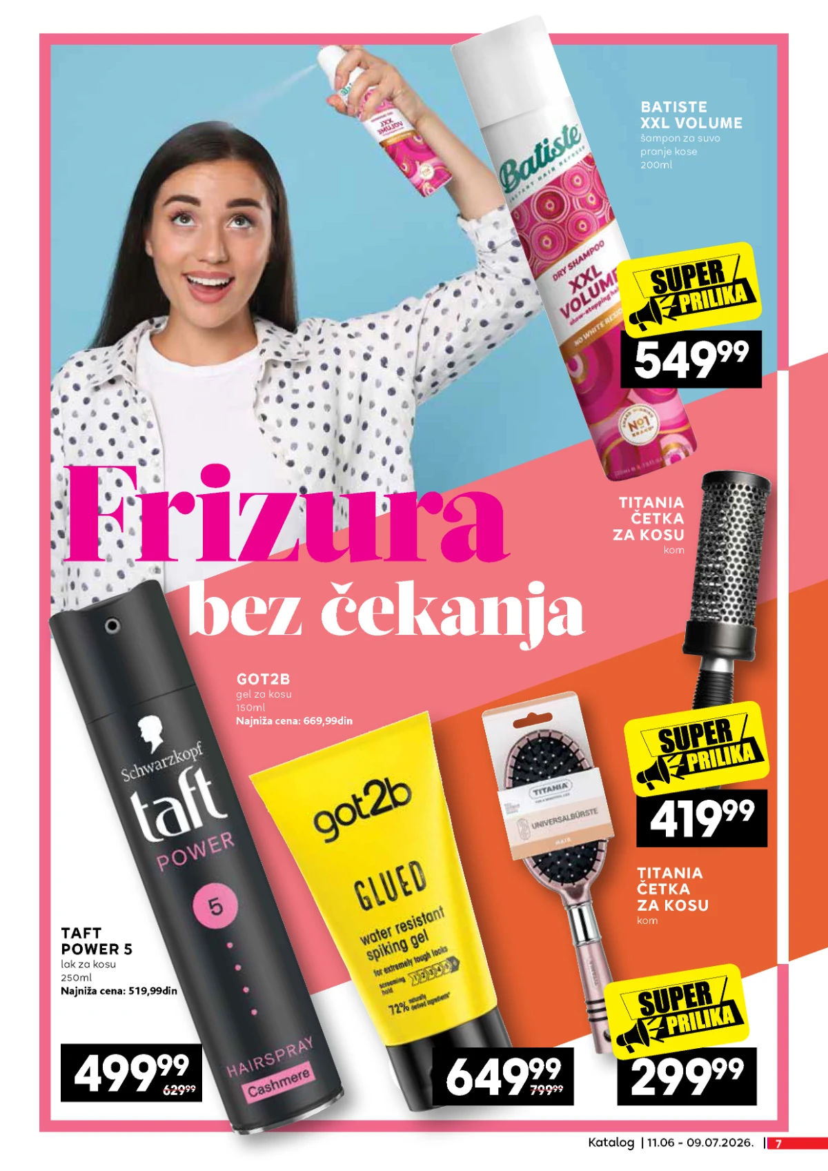 Batiste, Taft i Got2b proizvodi za stilizovanje kose