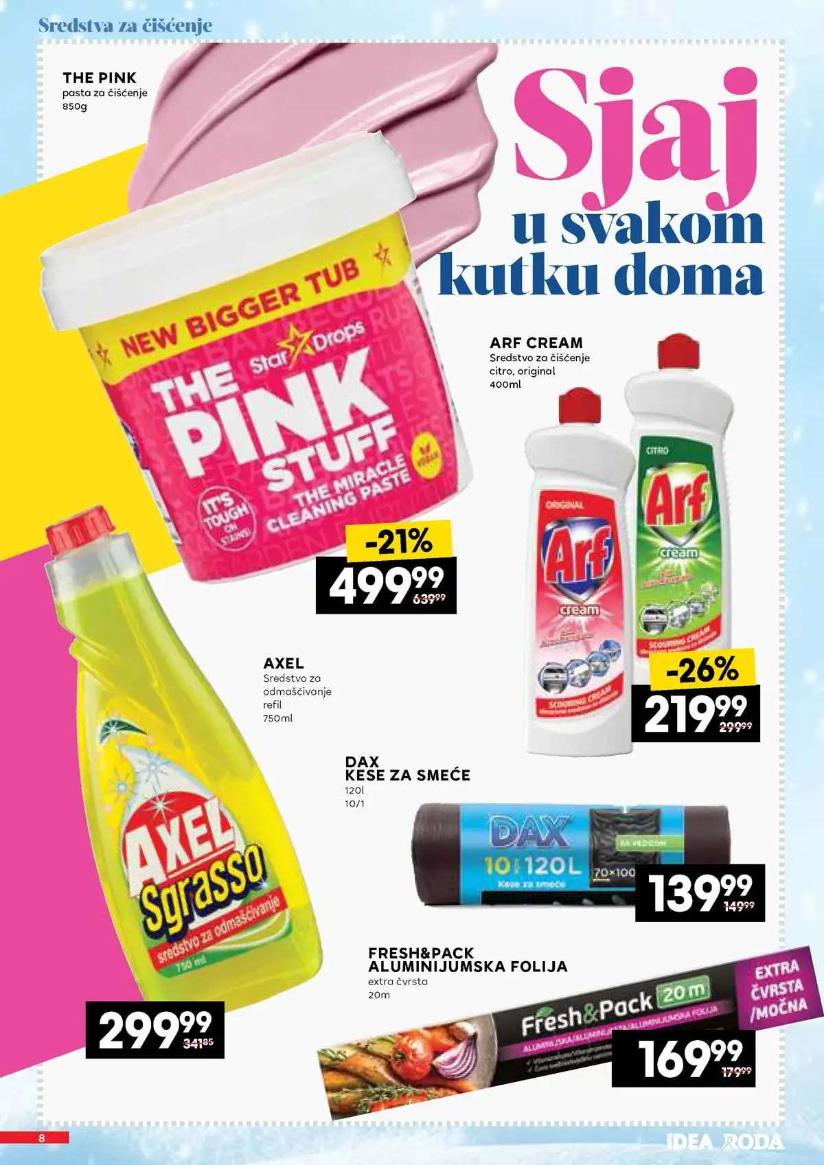 IDEA RODA akcija neprehrana sniženja do 50 posto proizvodi za domaćinstvo Srbija strana 8