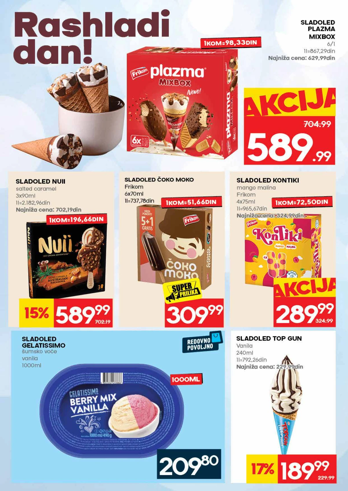 IDEA akcija – pekarski proizvodi po nižim cenama IDEA katalog strana 12 – pizza, baget i hleb na akciji