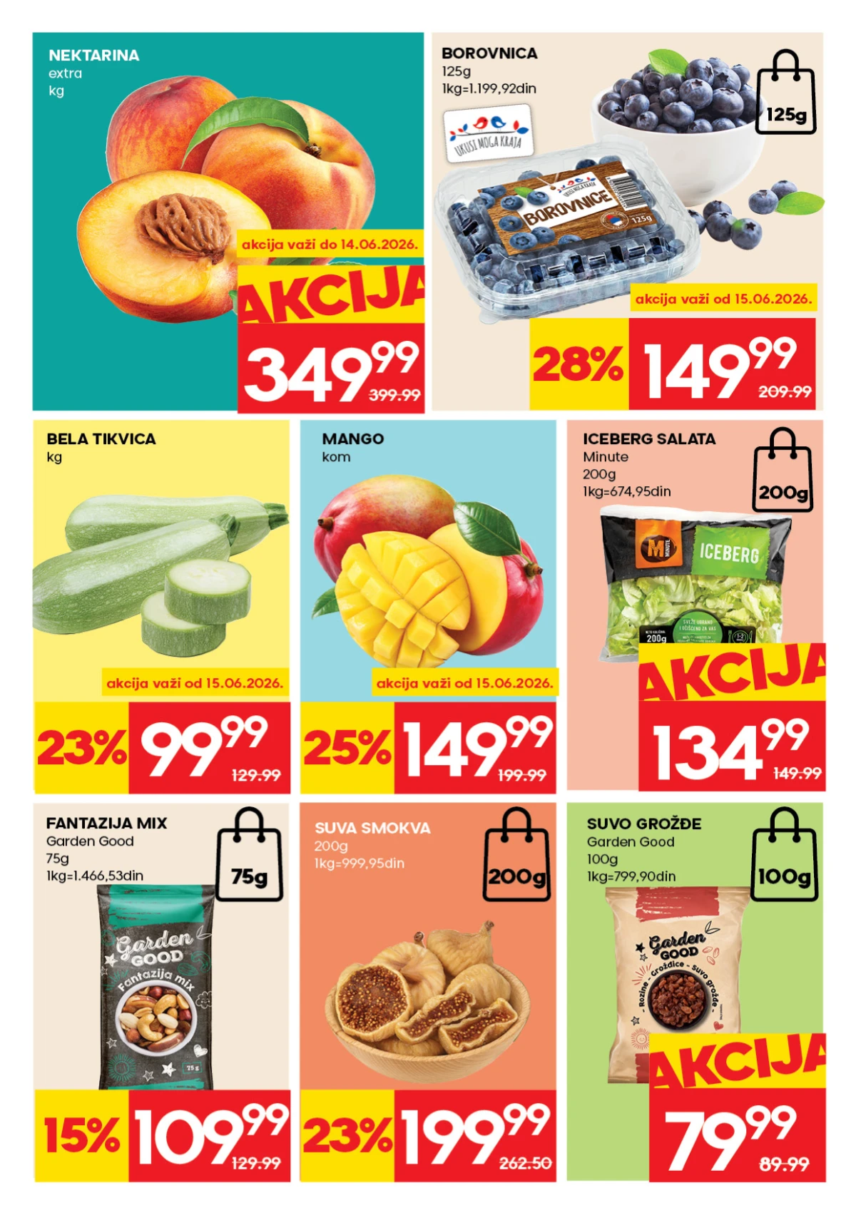 IDEA akcija strana 3 – nektarine, borovnice, mango i tikvice