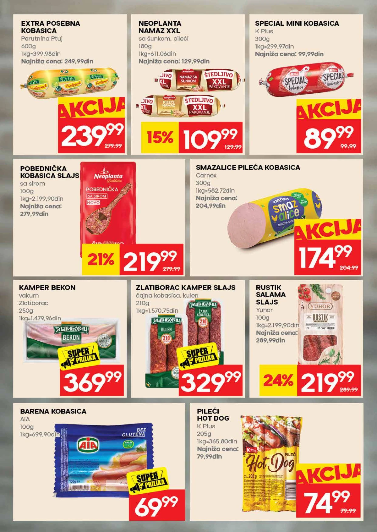 IDEA akcija strana 8 – kobasice, slajs proizvodi i hot dog