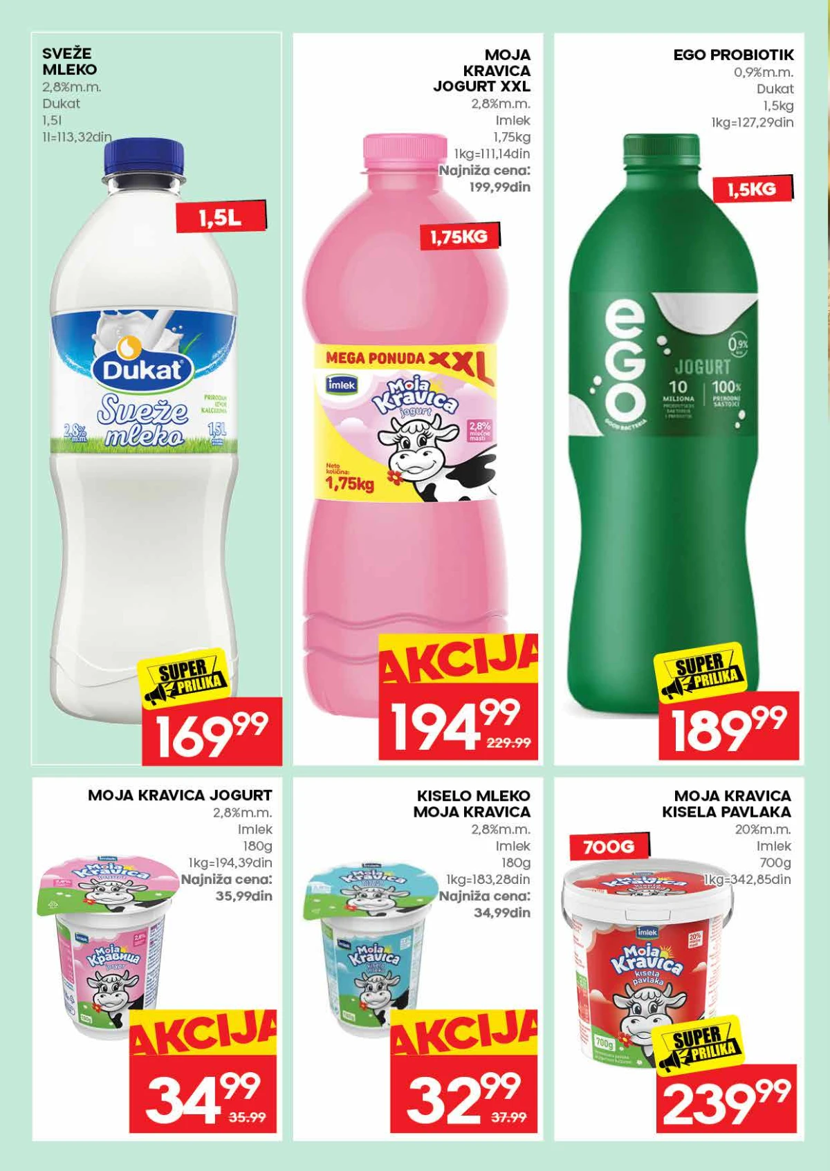 IDEA akcija strana 10 – mleko, jogurt i pavlaka