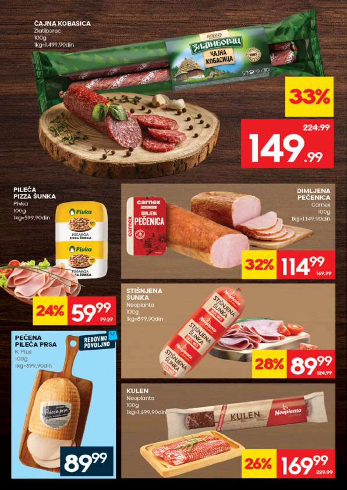 IDEA akcija strana 6 – kulen, čajna kobasica i šunka na sniženju