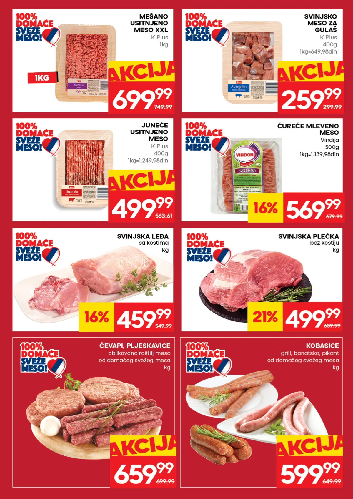 IDEA akcija – ćevapi, kobasice i roštilj meso IDEA katalog strana 5 – ćevapi, kobasice i svinjska krmenadla po akcijskim cenama