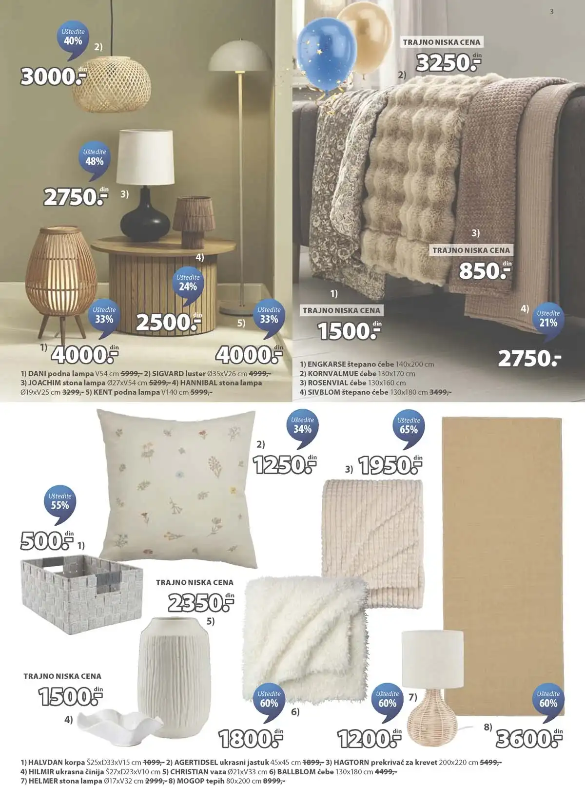 JYSK katalog ponuda strana 3 JYSK katalog sniženja do 14.04.2026 strana 3 nameštaj i dekoracija za dom
