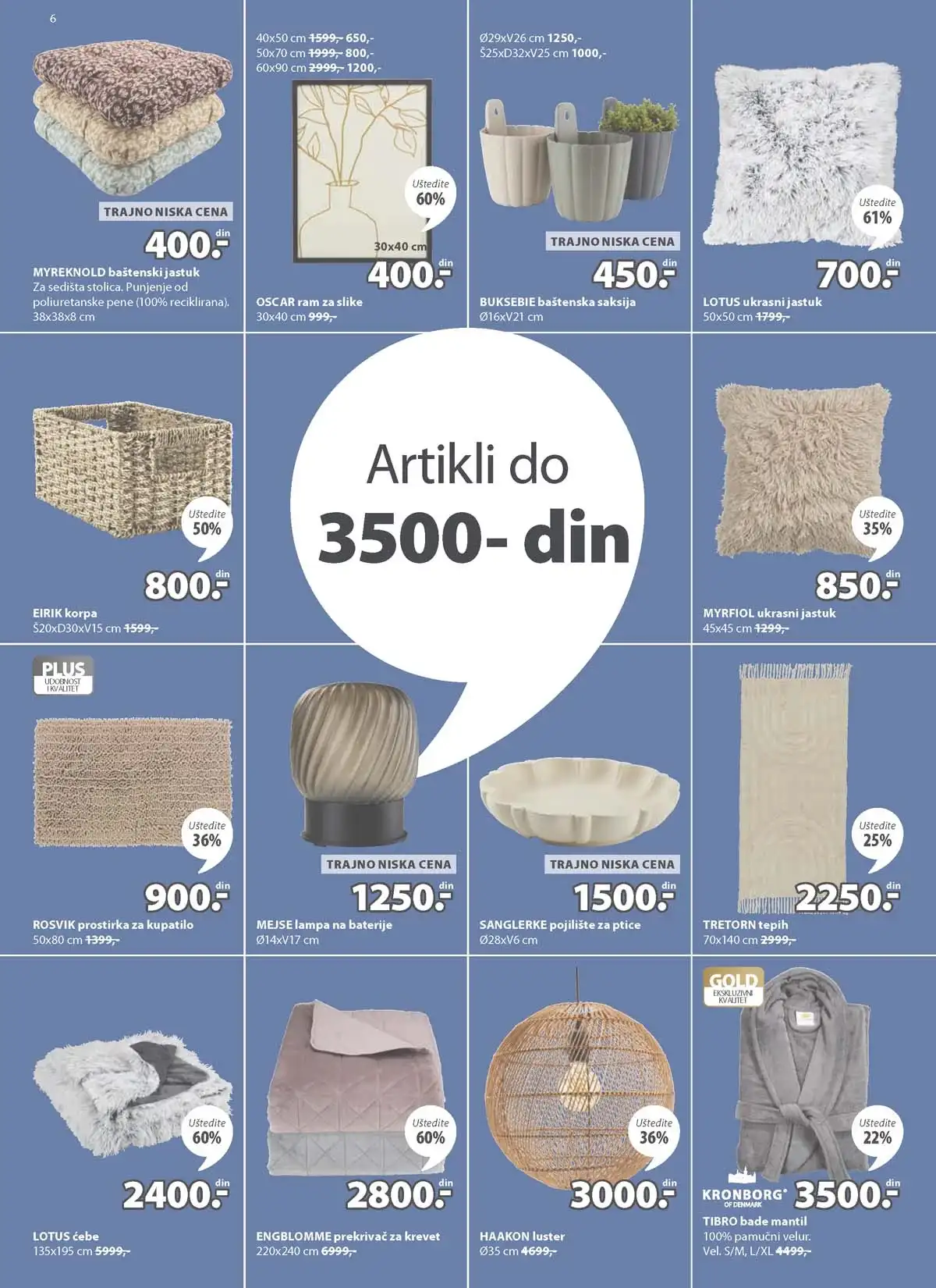 JYSK akcija za dom strana 6 JYSK katalog sniženja do 14.04.2026 strana 6 oprema za dom i nameštaj