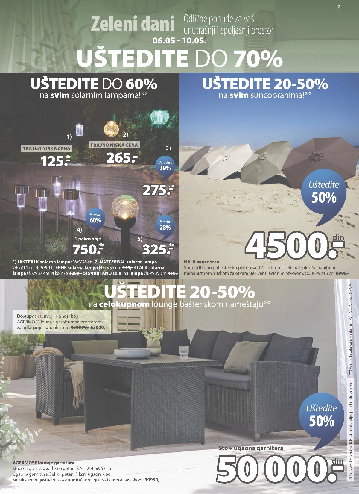 JYSK baštenski setovi stolice akcija
