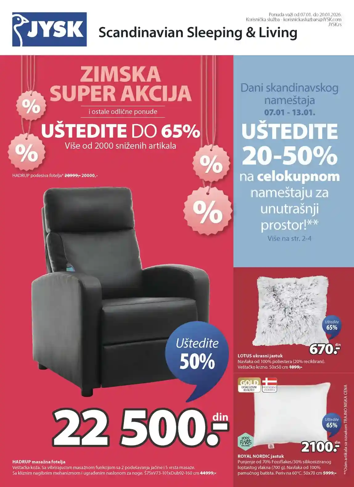 Jysk akcija sniženja Katalog
