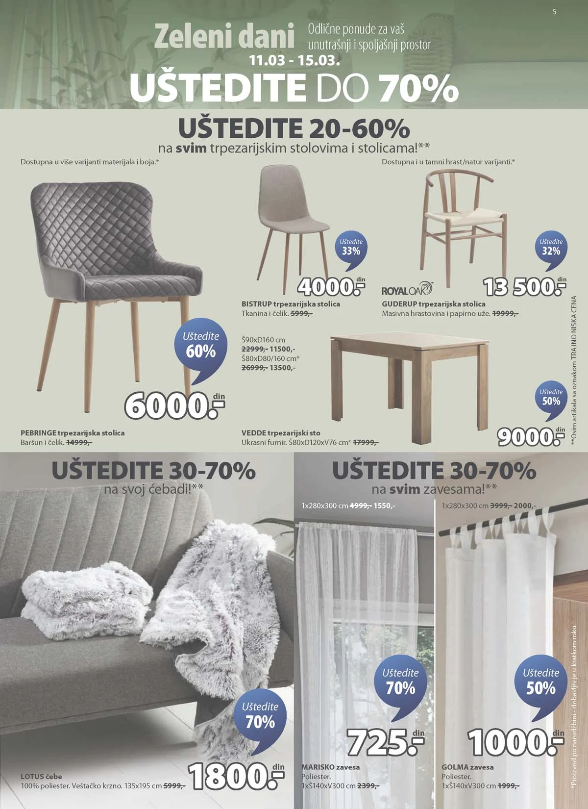 JYSK katalog nameštaja strana 5 JYSK katalog sniženja do 24.03.2026 strana 5 nameštaj i dekoracija