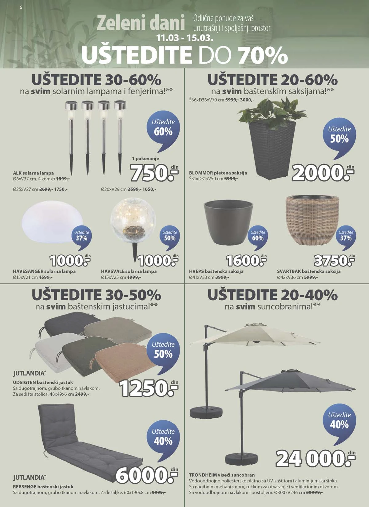 JYSK akcija za dom strana 6 JYSK katalog sniženja do 24.03.2026 strana 6 oprema za dom i nameštaj