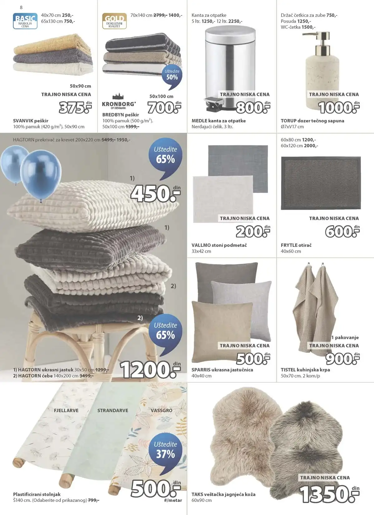 JYSK katalog sniženja do 28.04.2026 strana 8 dekoracija i oprema za dom