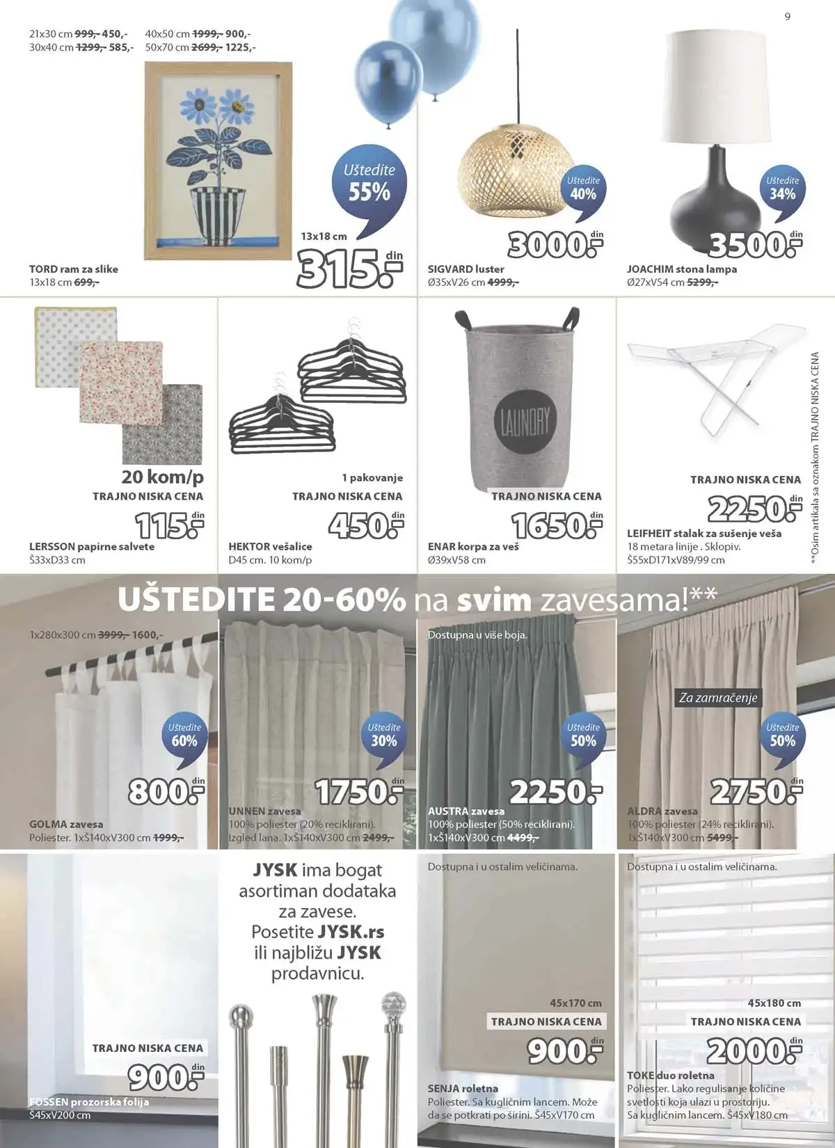 JYSK katalog sniženja do 28.04.2026 strana 9 nameštaj i kućni tekstil