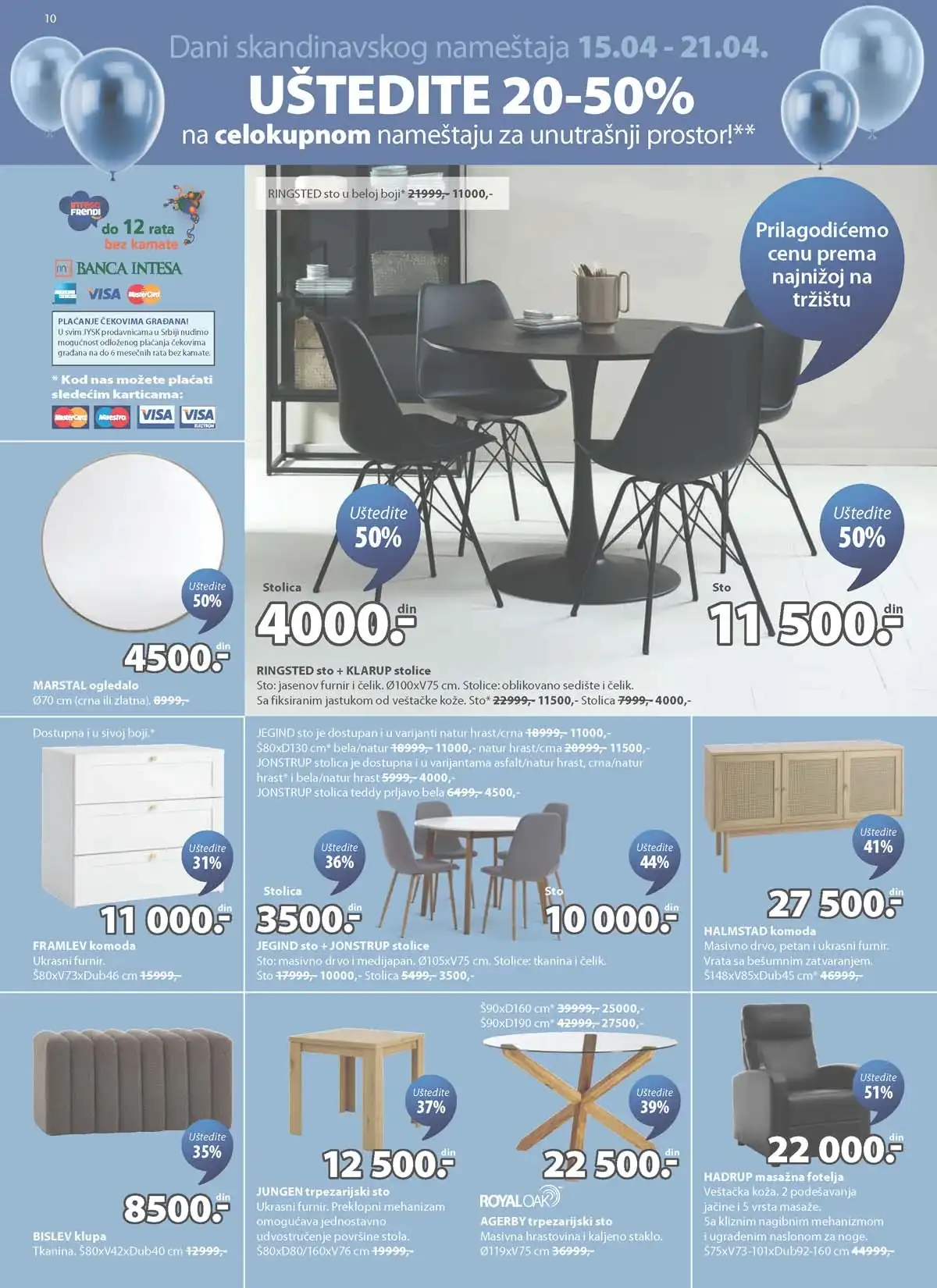 JYSK katalog sniženja do 28.04.2026 strana 10 nameštaj za dom