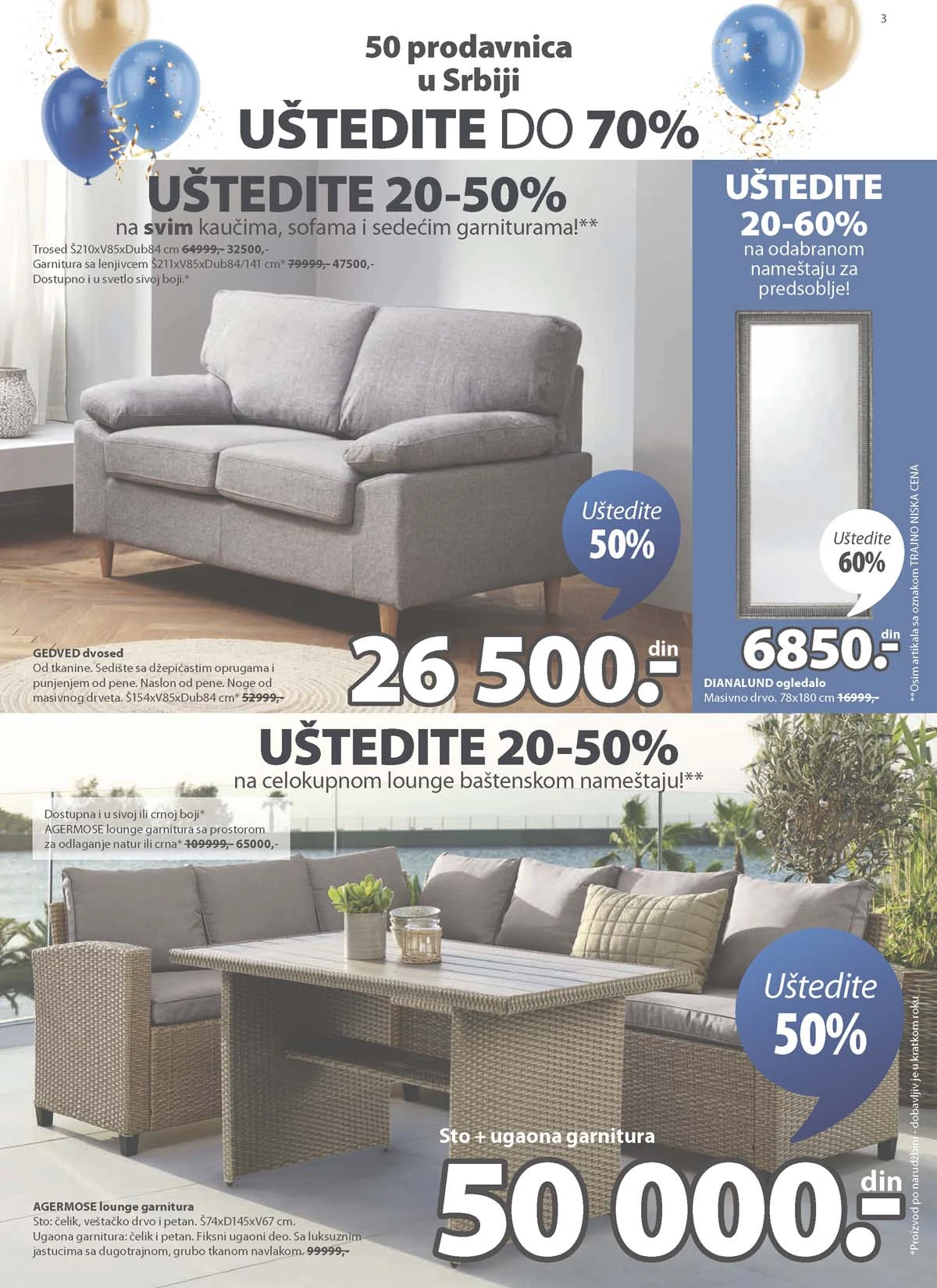 JYSK katalog ponuda strana 3 JYSK katalog sniženja do 31.03.2026 strana 3 nameštaj i dekoracija za dom