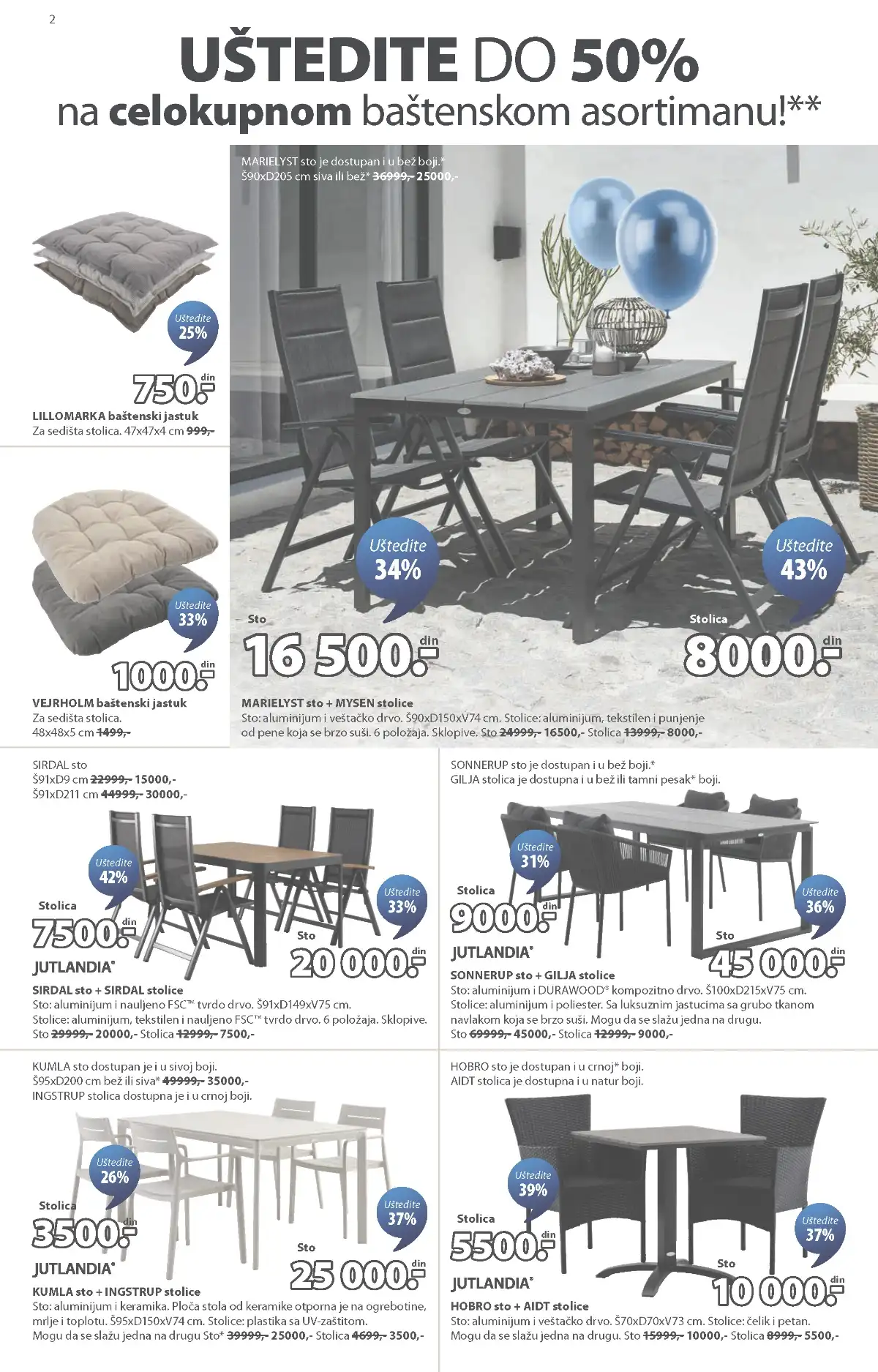 JYSK akcija do 50% baštenski nameštaj i oprema za terasu do 05.05.2026 strana 2
