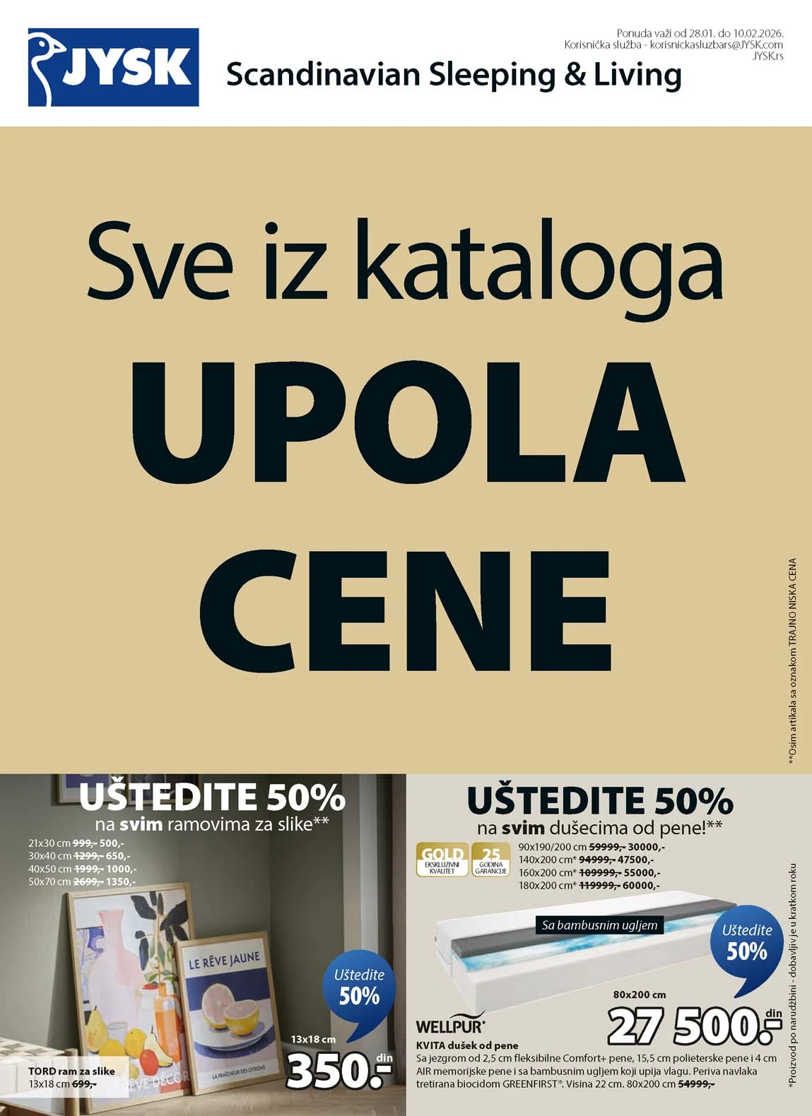 Snizenja Jysk popusti i niske cene Jysk akcija sniženja Katalog