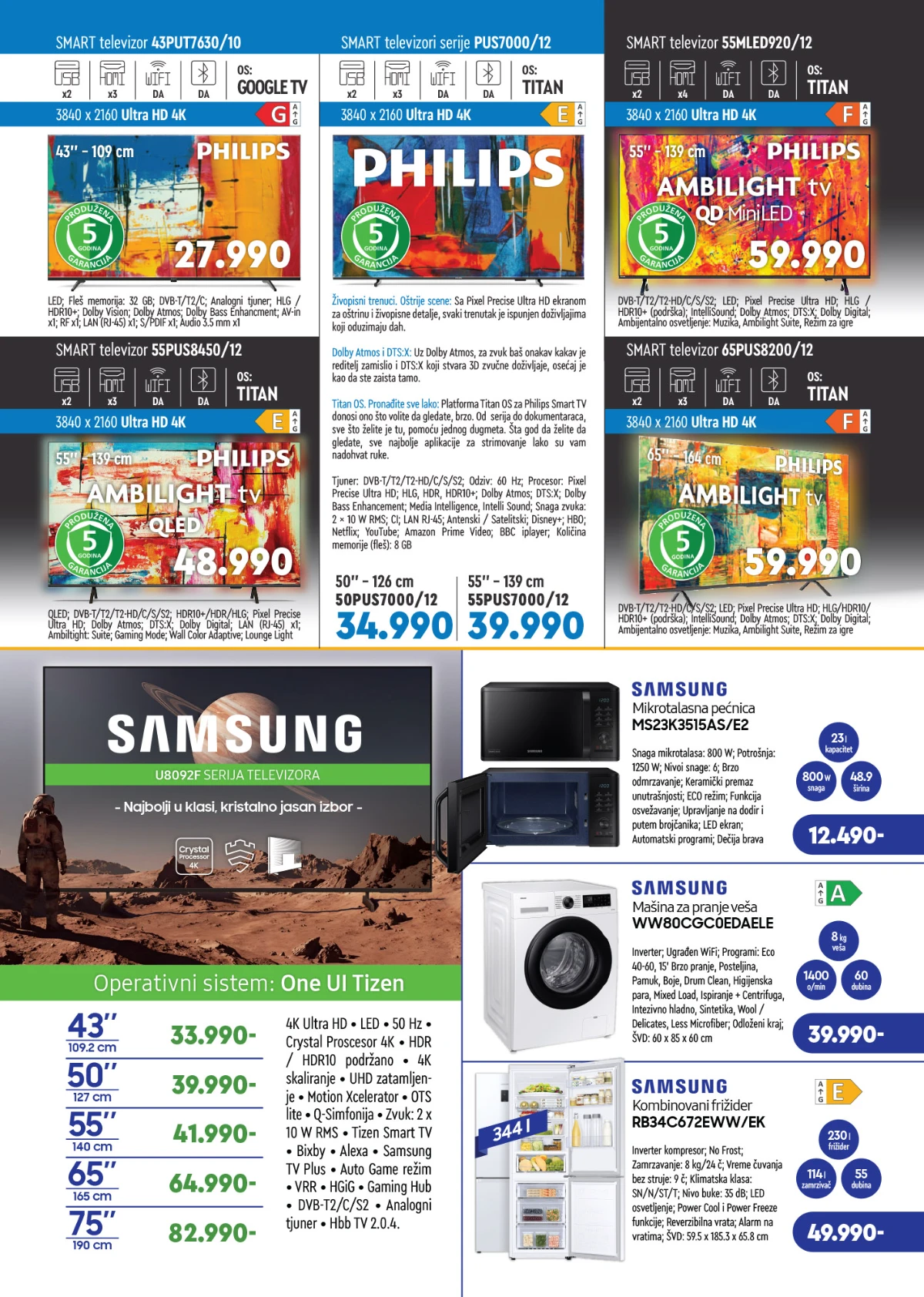 Kondor AS katalog maj 2026 Philips televizori i Samsung bela tehnika akcija strana 4
