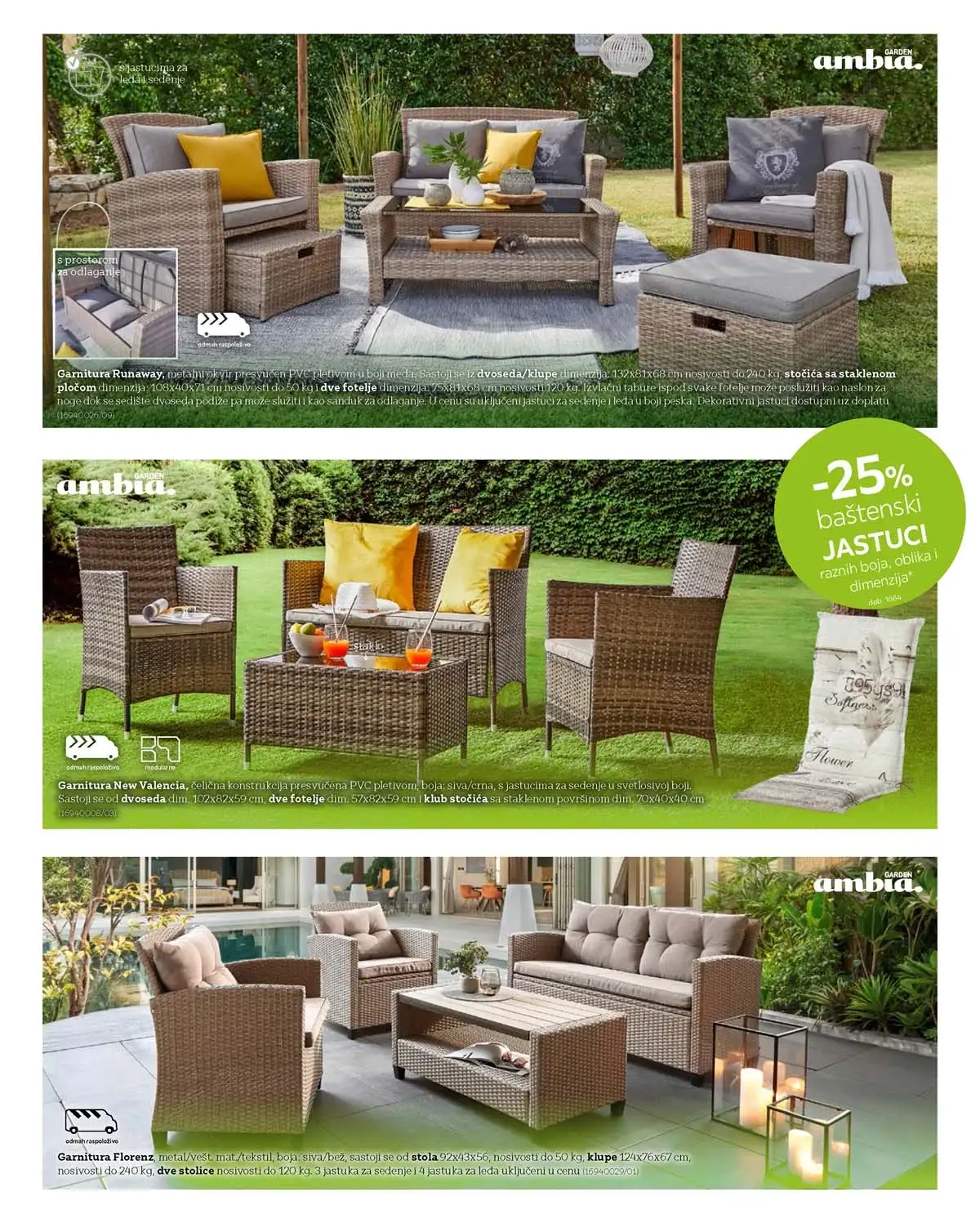 Lesnina akcija 2026 baštenski nameštaj -22% – strana 25 Lesnina katalog 2026 baštenski nameštaj sniženje 22% – strana 25