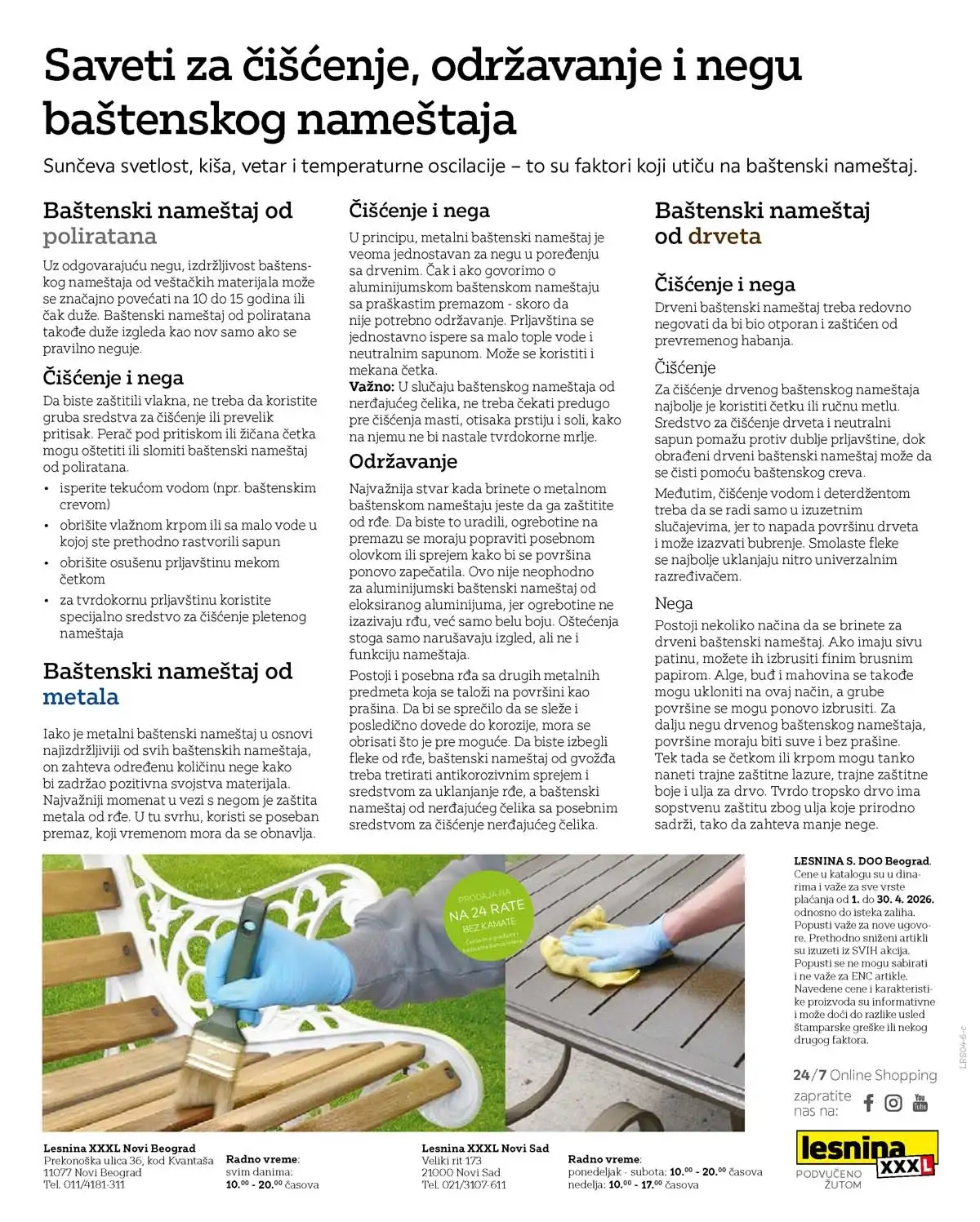 Lesnina akcija 2026 baštenski nameštaj -22% – strana 28 Lesnina katalog 2026 baštenski nameštaj sniženje 22% – strana 28