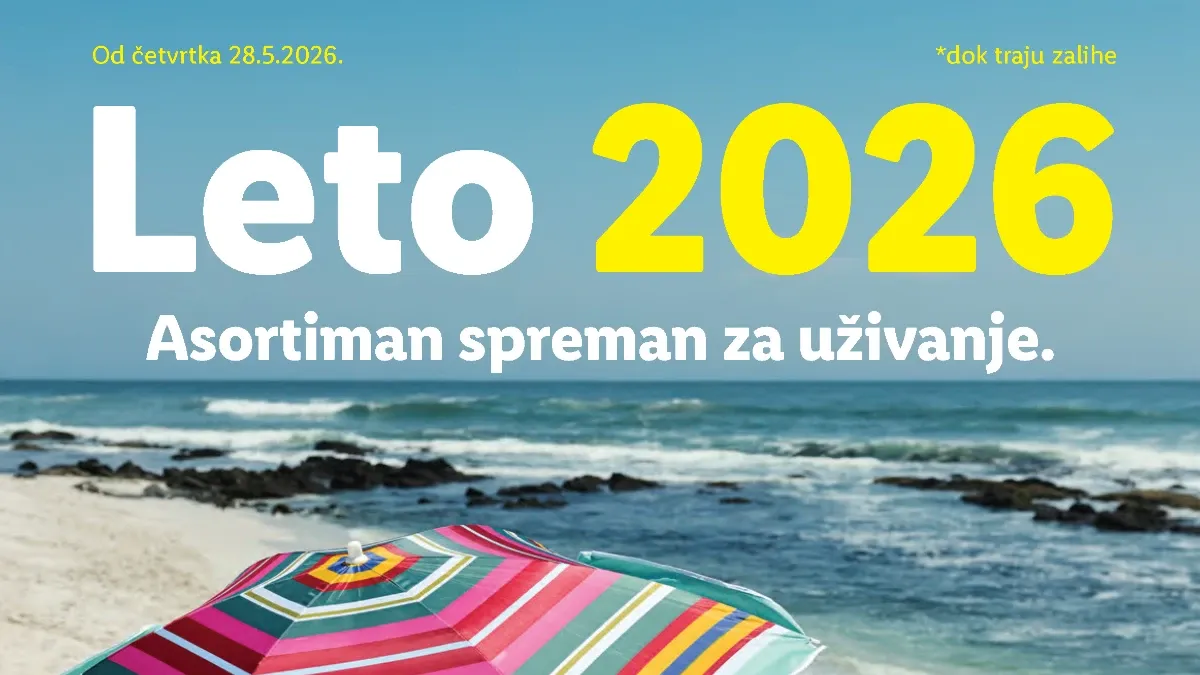 Lidl Leto 2026 katalog – oprema za plažu, kupanje i letnje aktivnosti od 28.05.2026