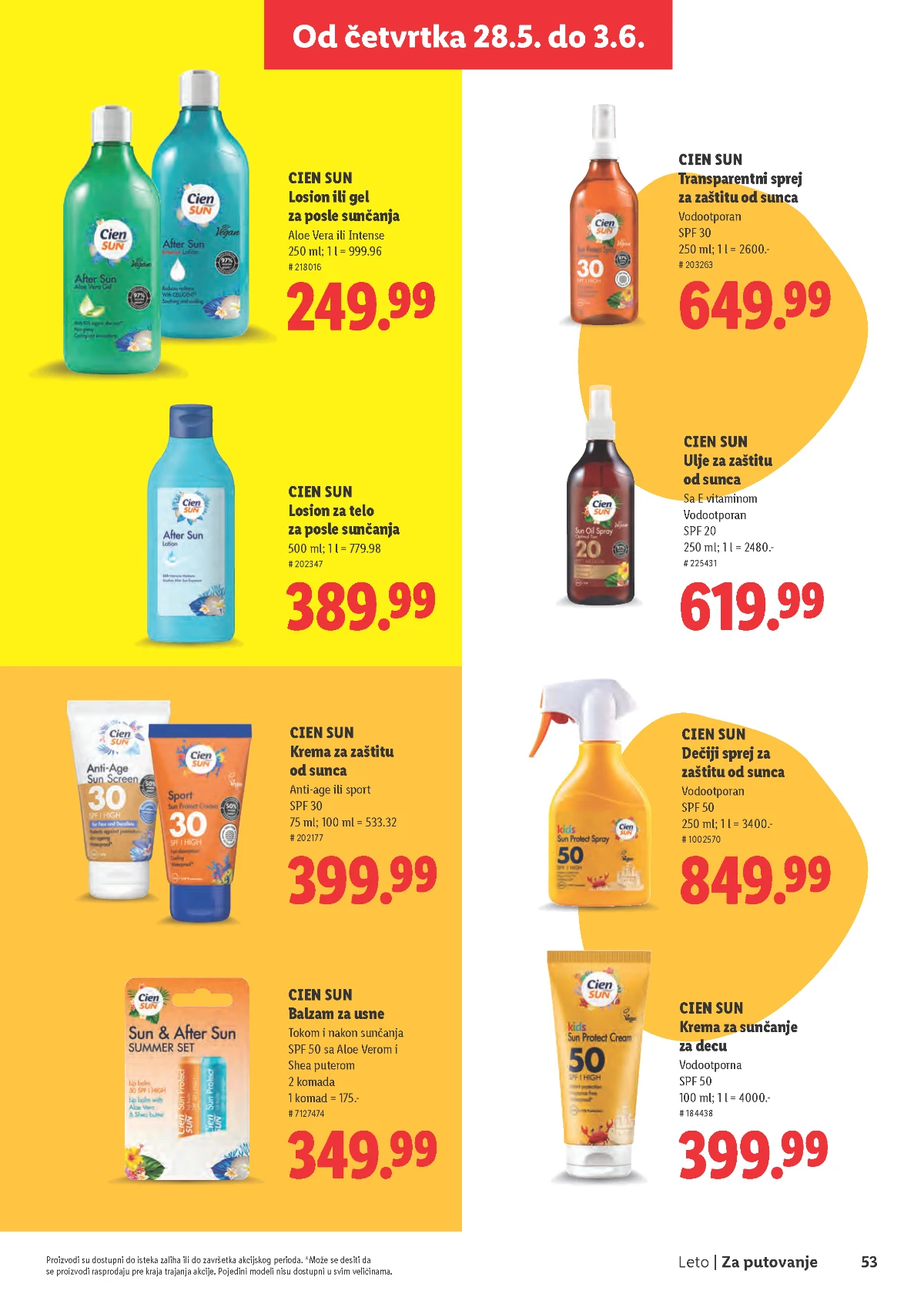 Lidl Leto 2026 strana 53 – asortiman za uživanje tokom leta