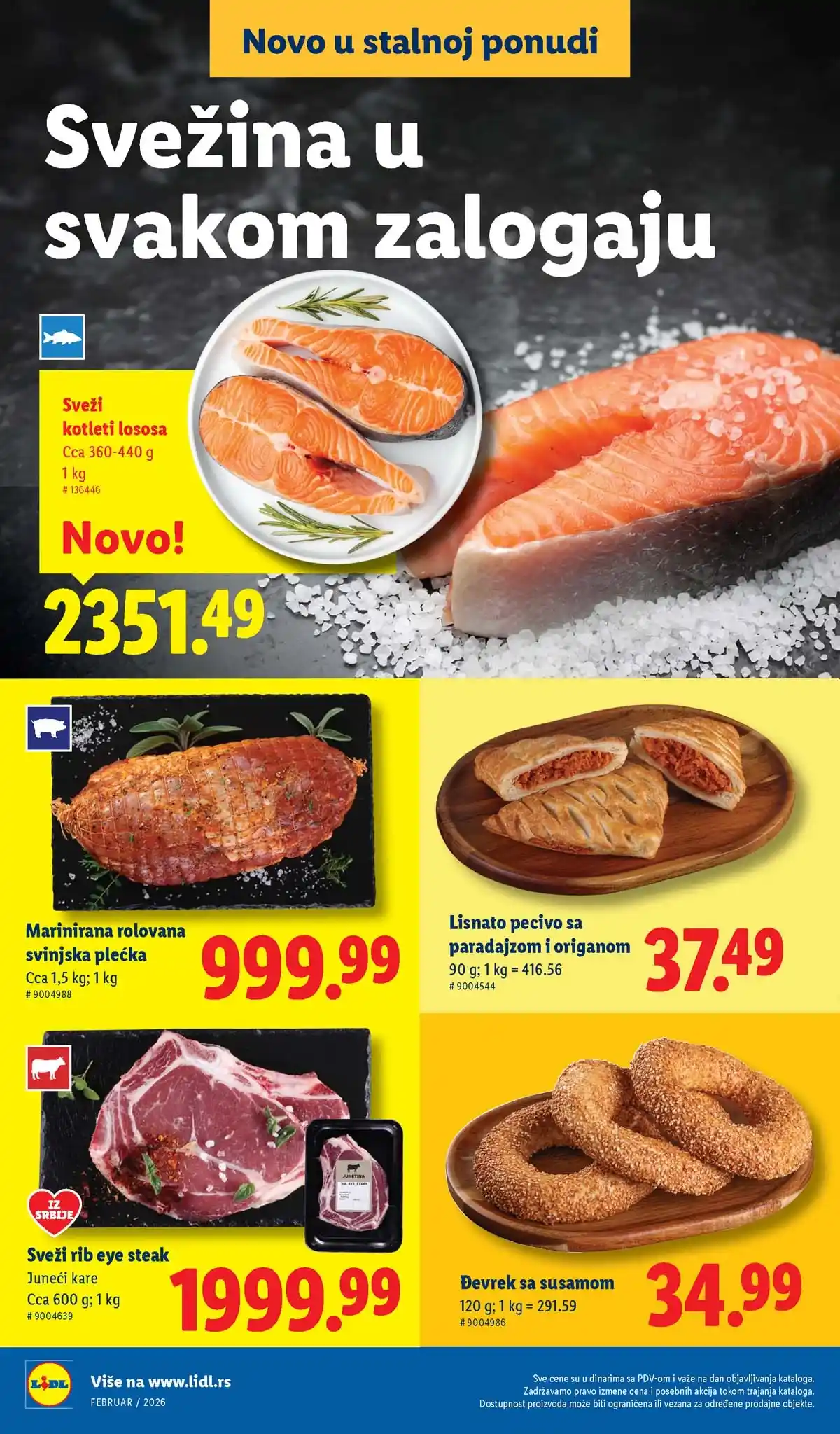 Lidl katalog sniženja – strana 2 Lidl katalog sniženja „Novo, a već omiljeno“ – strana 2, februar 2026 Srbija