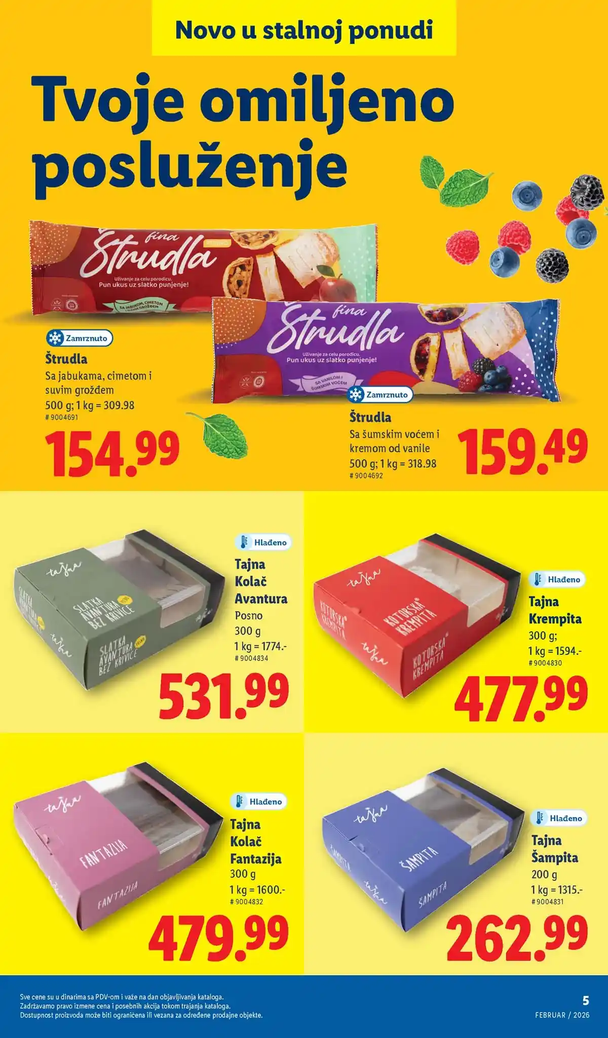Lidl katalog sniženja – strana 5 Lidl katalog sniženja „Novo, a već omiljeno“ – strana 5, februar 2026 Srbija