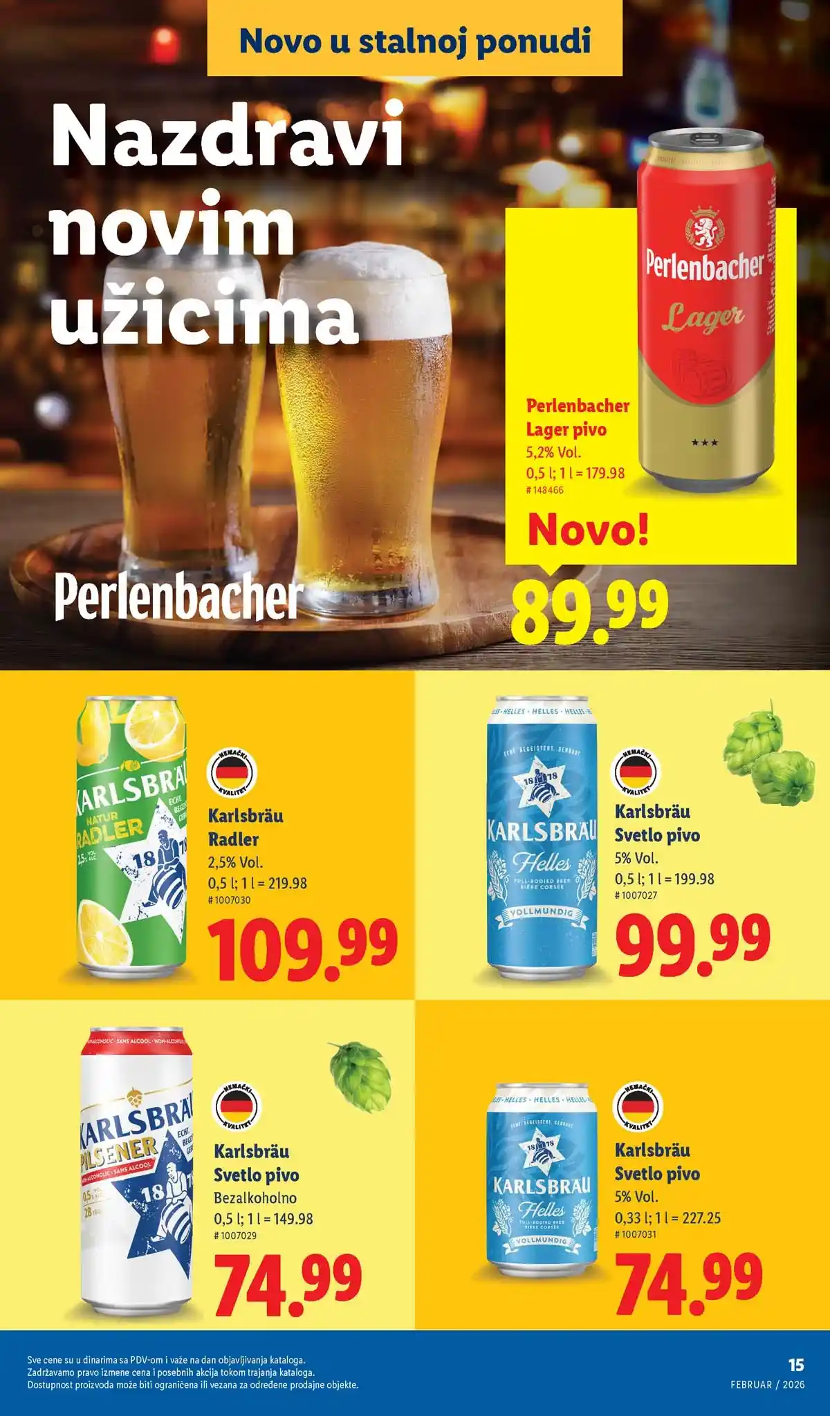 Lidl katalog sniženja – strana 15 Lidl katalog sniženja „Novo, a već omiljeno“ – strana 15, februar 2026 Srbija