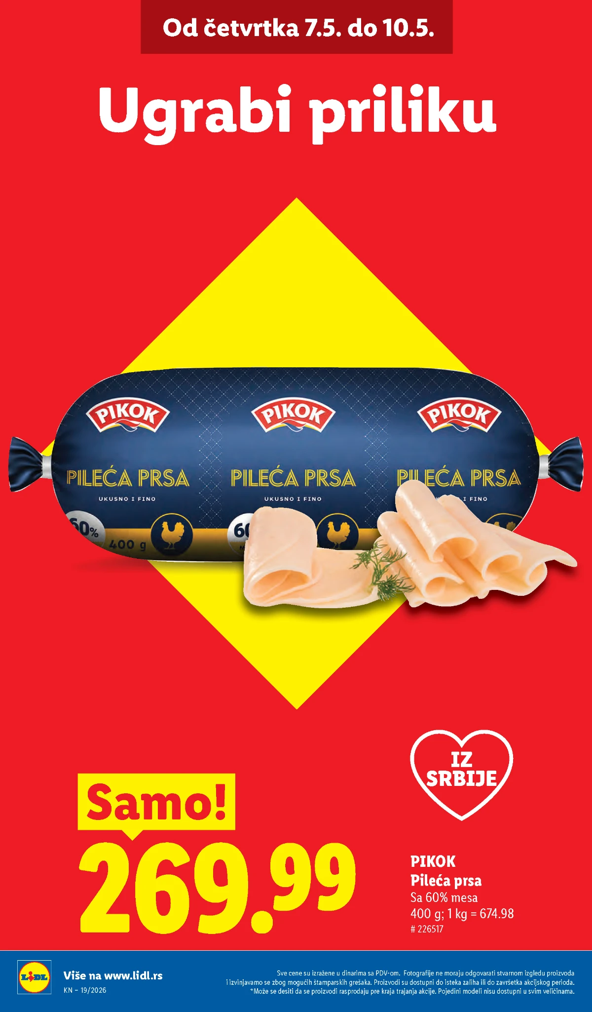 Lidl katalog akcija strana 4 prehrana i sniženja Srbija 2026