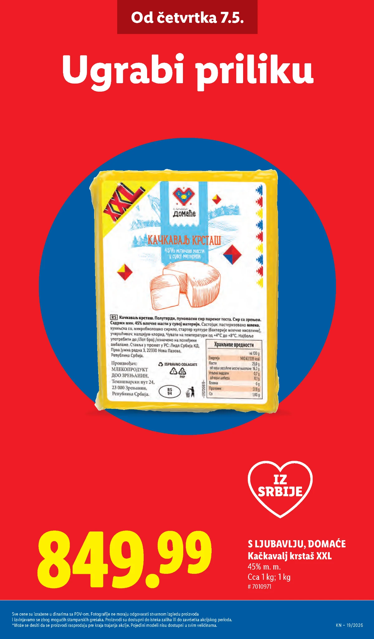 Lidl katalog akcija strana 5 najtraženije ponude Srbija 2026