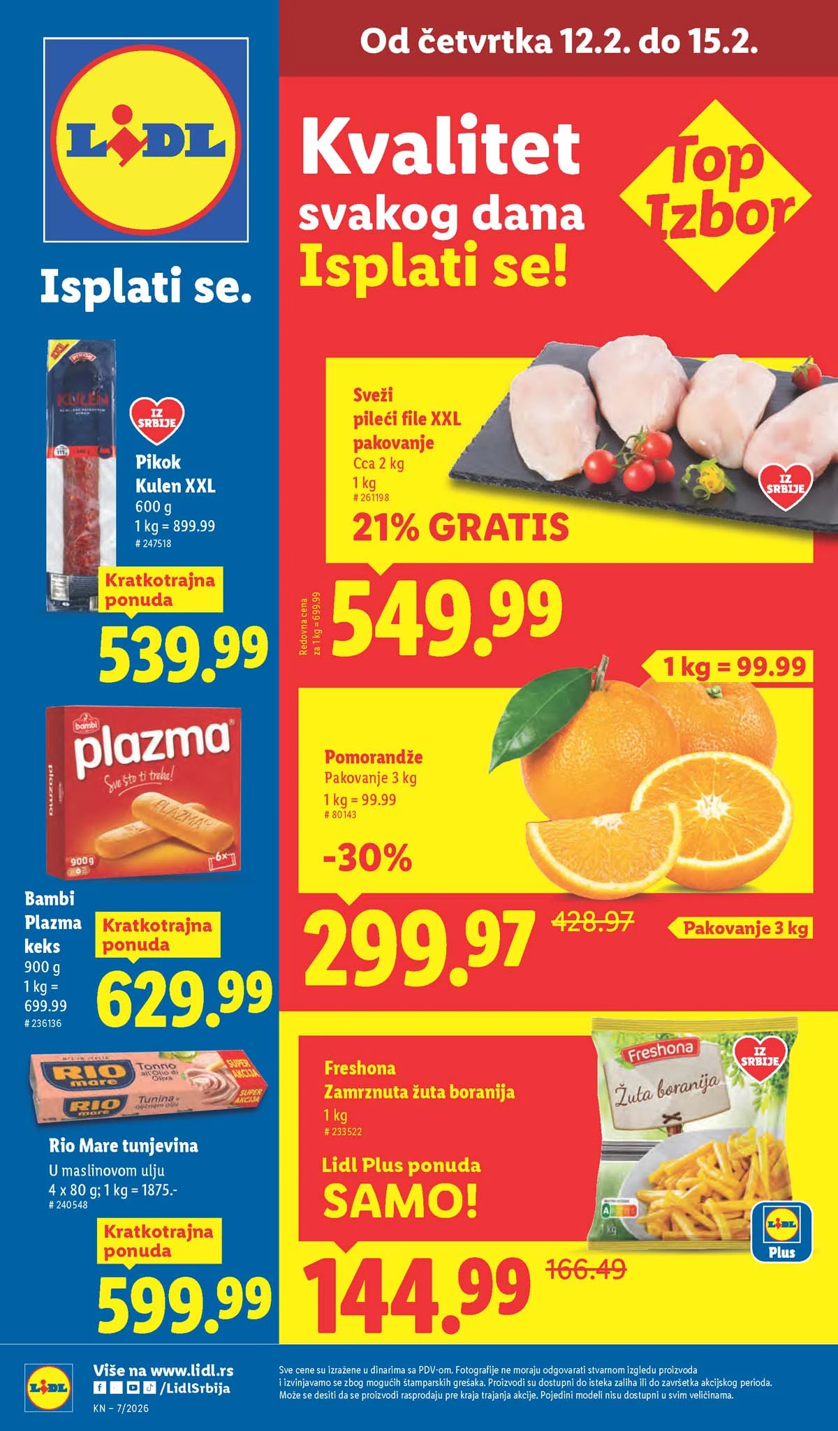 Lidl katalog akcija Srbija kompletna ponuda popusta do 18. februara 2026 – strana 1