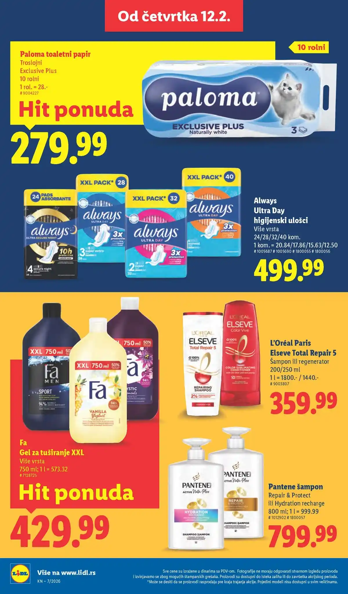 Lidl katalog sniženja Srbija februarska akcija – strana 36 Lidl katalog akcija Srbija popusti do 18. februara 2026 – strana 36