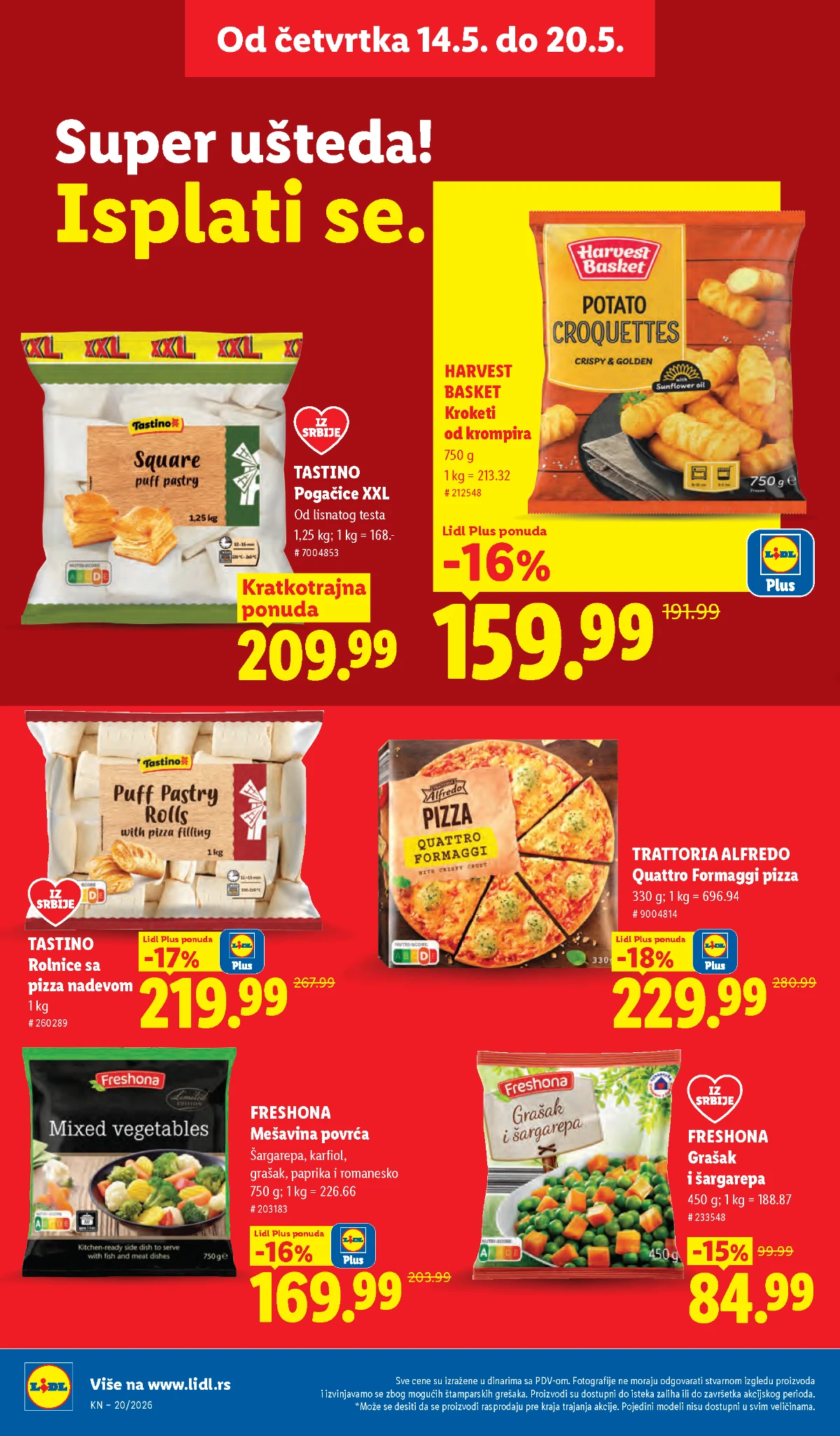 Lidl katalog akcija strana 22 – hit ponude 07.05.–13.05.2026 Lidl katalog akcija strana 22 hit ponude Srbija 2026