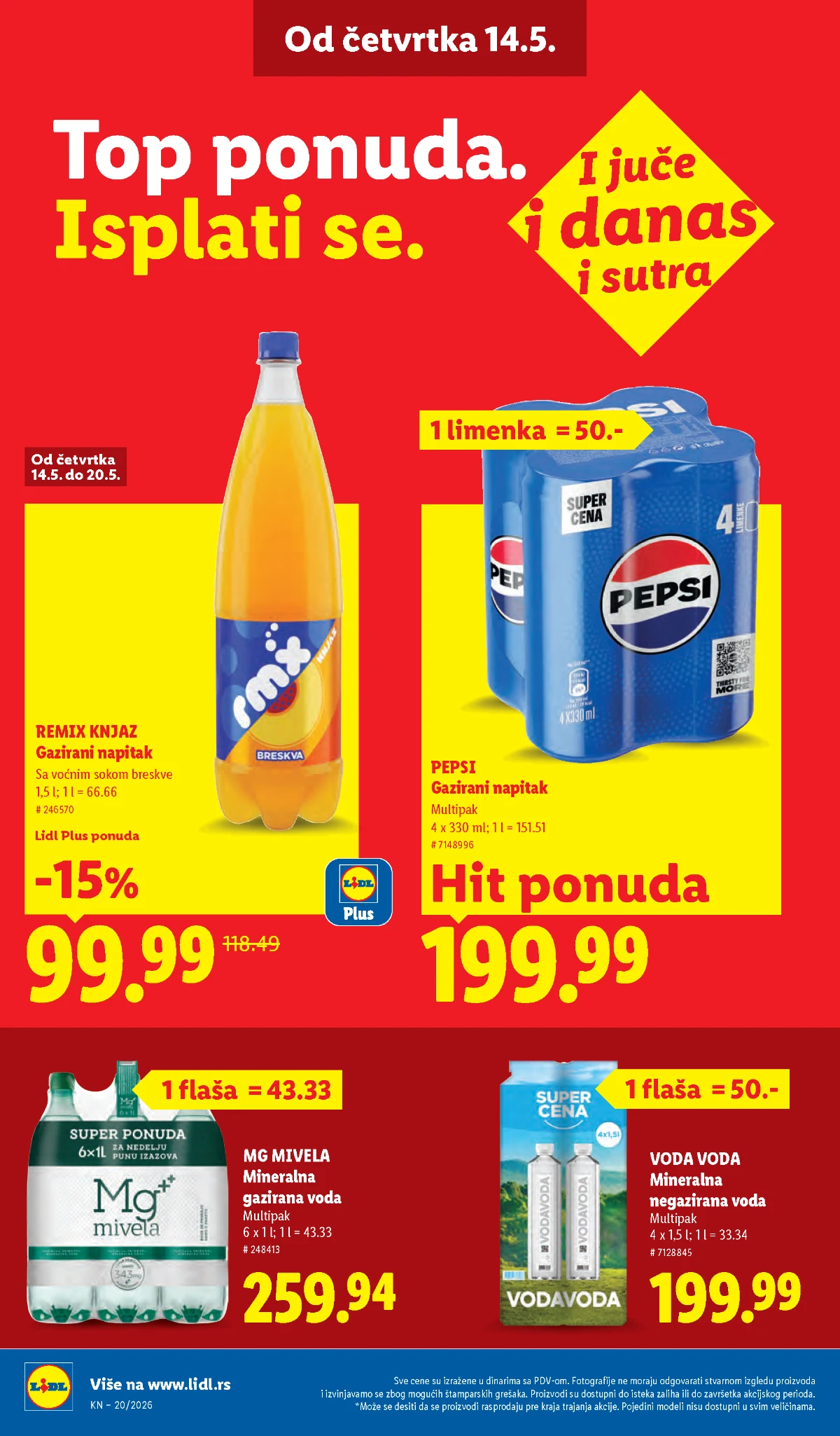 Lidl katalog akcija strana 28 – hit ponude 07.05.–13.05.2026 Lidl katalog akcija strana 28 hit ponude Srbija 2026