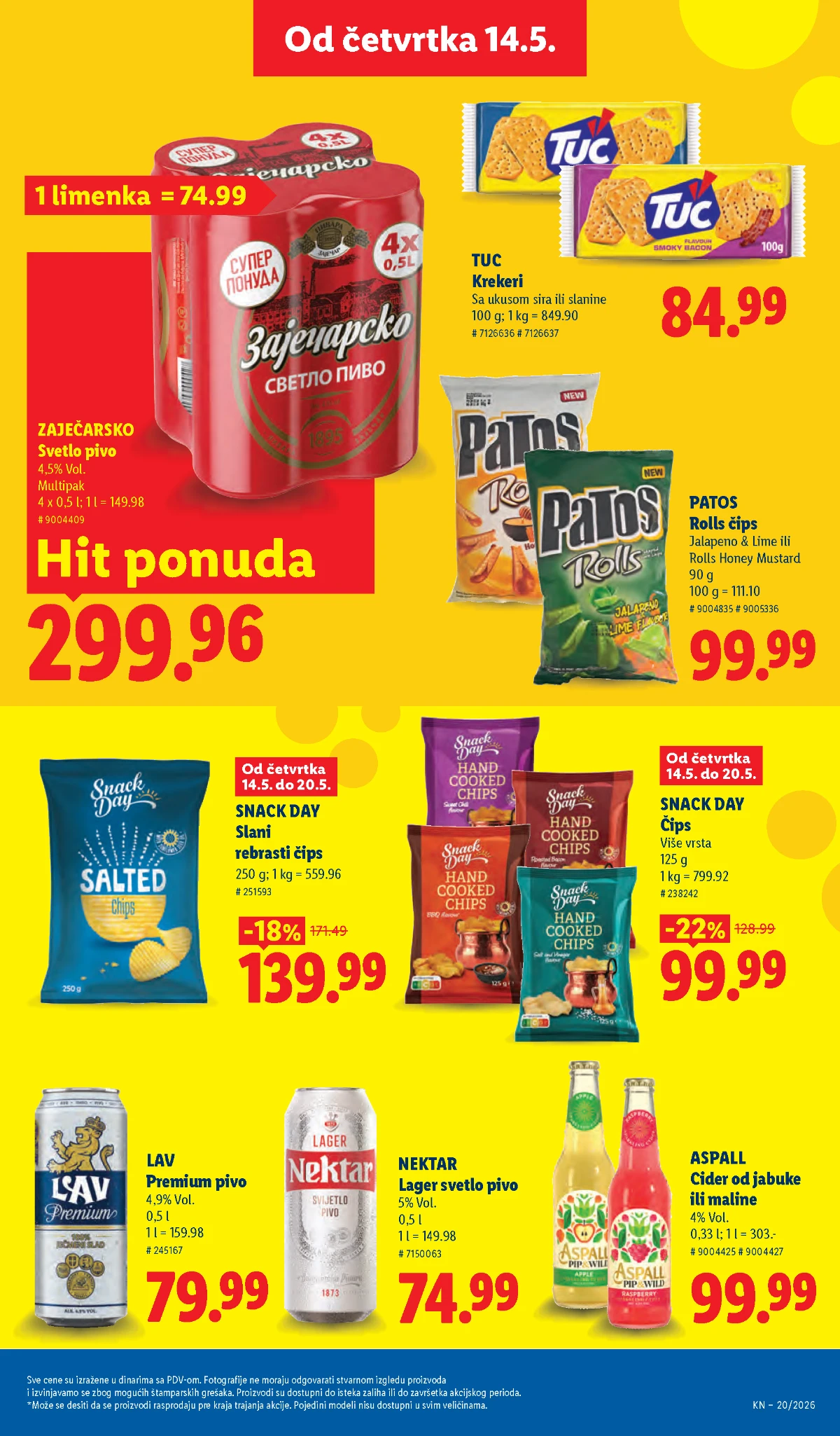 Lidl katalog akcija strana 39 – hit ponude 07.05.–13.05.2026 Lidl katalog akcija strana 39 hit ponude Srbija 2026