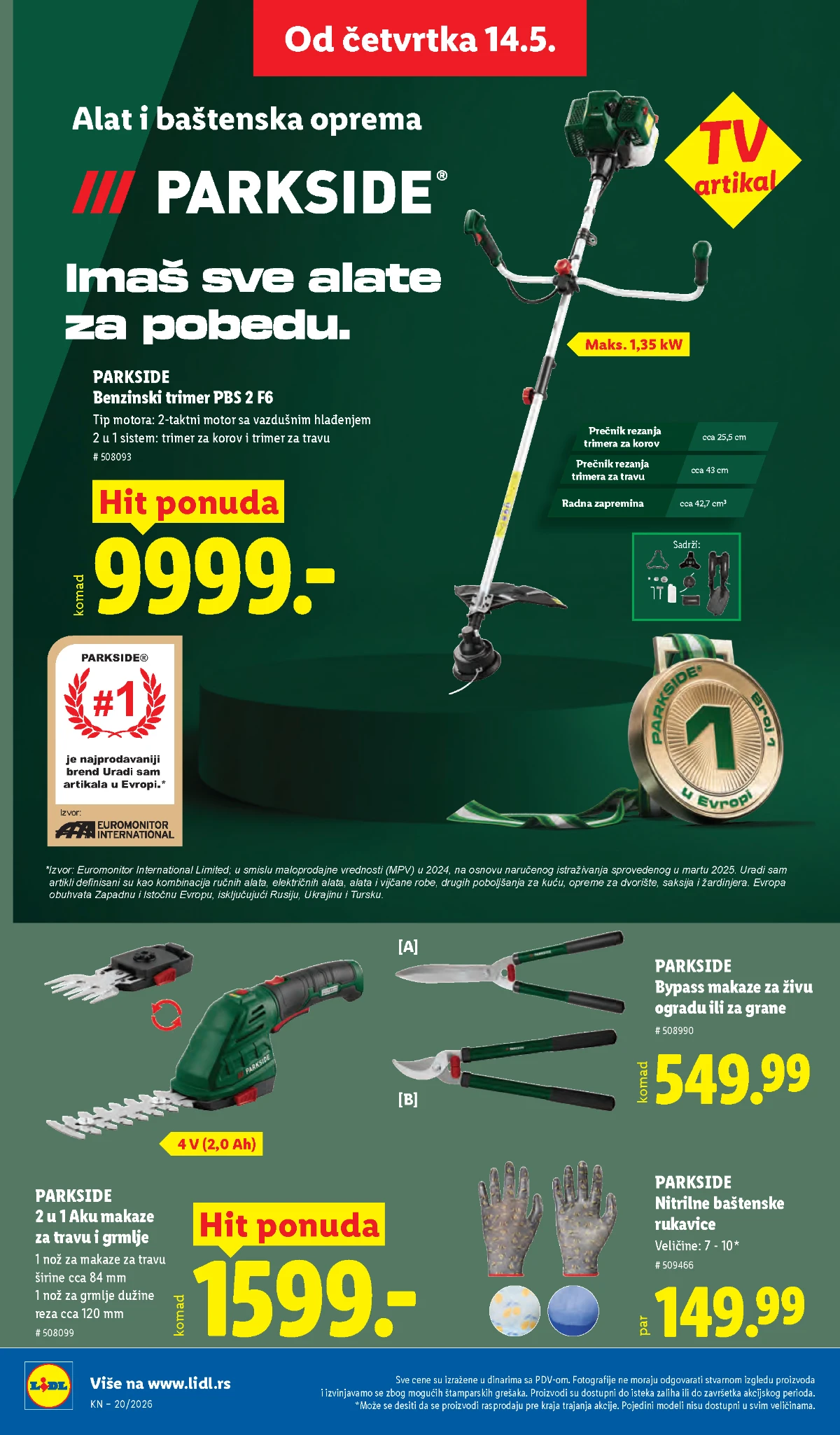 Lidl katalog akcija strana 68 – hit ponude 07.05.–13.05.2026 Lidl katalog akcija strana 68 hit ponude Srbija 2026