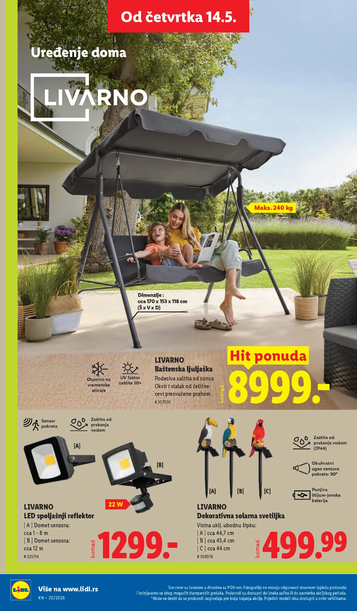 Lidl katalog akcija strana 72 – hit ponude 07.05.–13.05.2026 Lidl katalog akcija strana 72 hit ponude Srbija 2026
