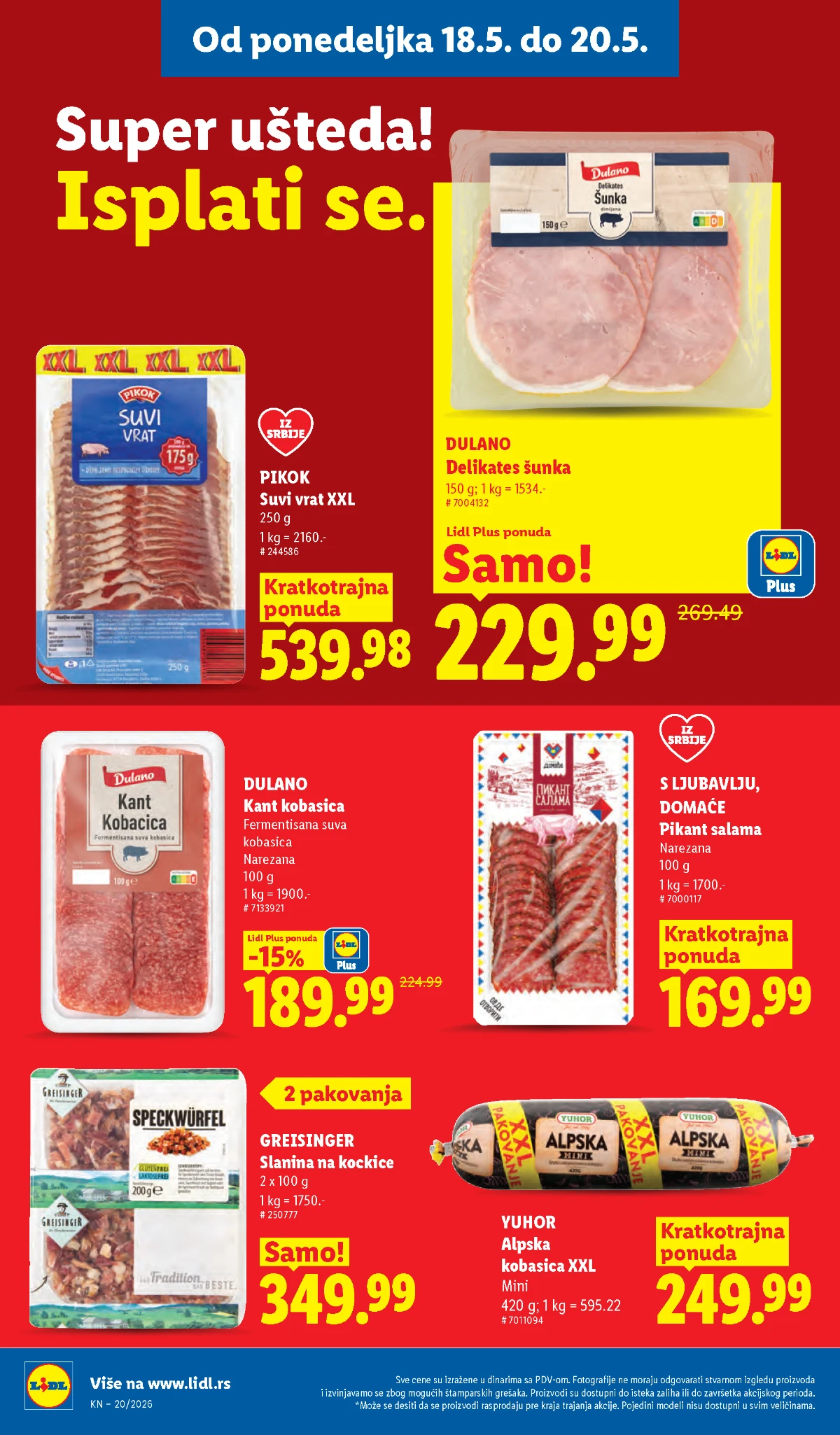 Lidl katalog akcija strana 92 – hit ponude 07.05.–13.05.2026 Lidl katalog akcija strana 92 hit ponude Srbija 2026