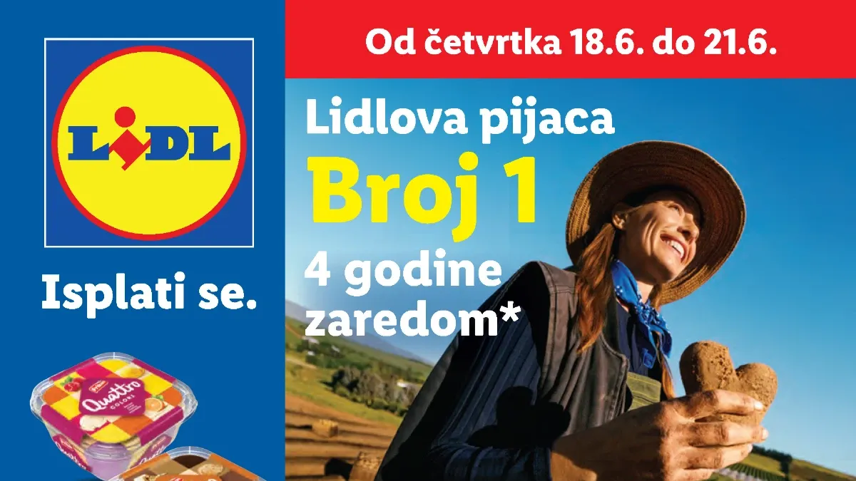 Lidl katalog do 24.06.2026 – krompir 89,99 RSD, sveže pile 169,99 RSD i brojne akcije u Lidlovoj pijaci
