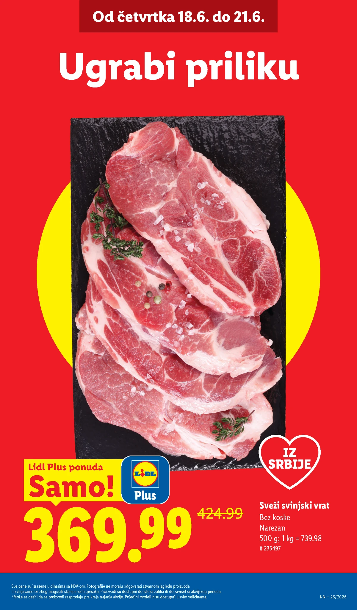Lidl mleko, jogurt i sveže meso na akciji Moja Kravica mleko, Pilos jogurt i sveže domaće pile po akcijskim cenama