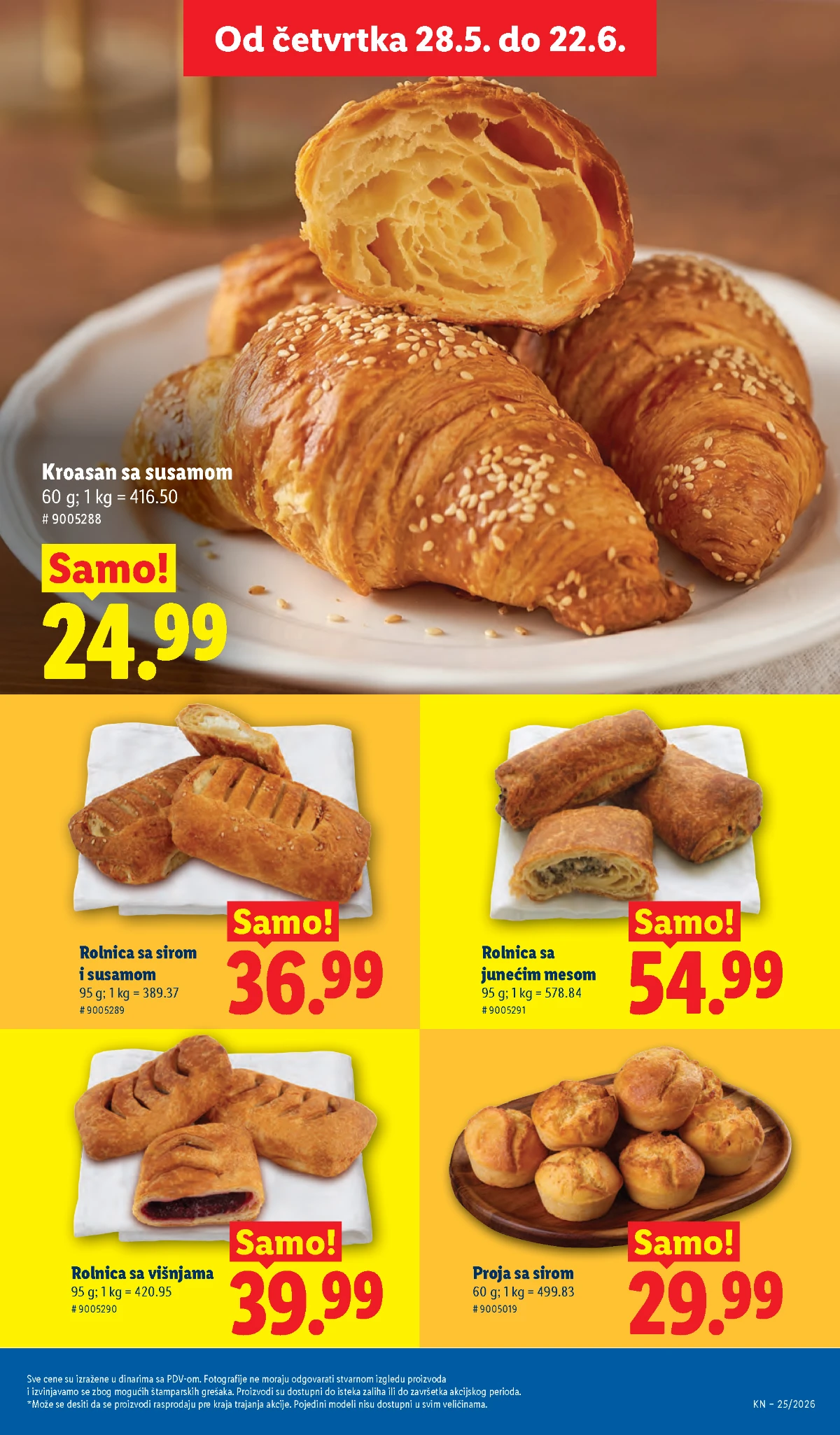 Lidl pekara proširena ponuda Hleb sa krompirom, integralne zemičke i mini bageti na akciji